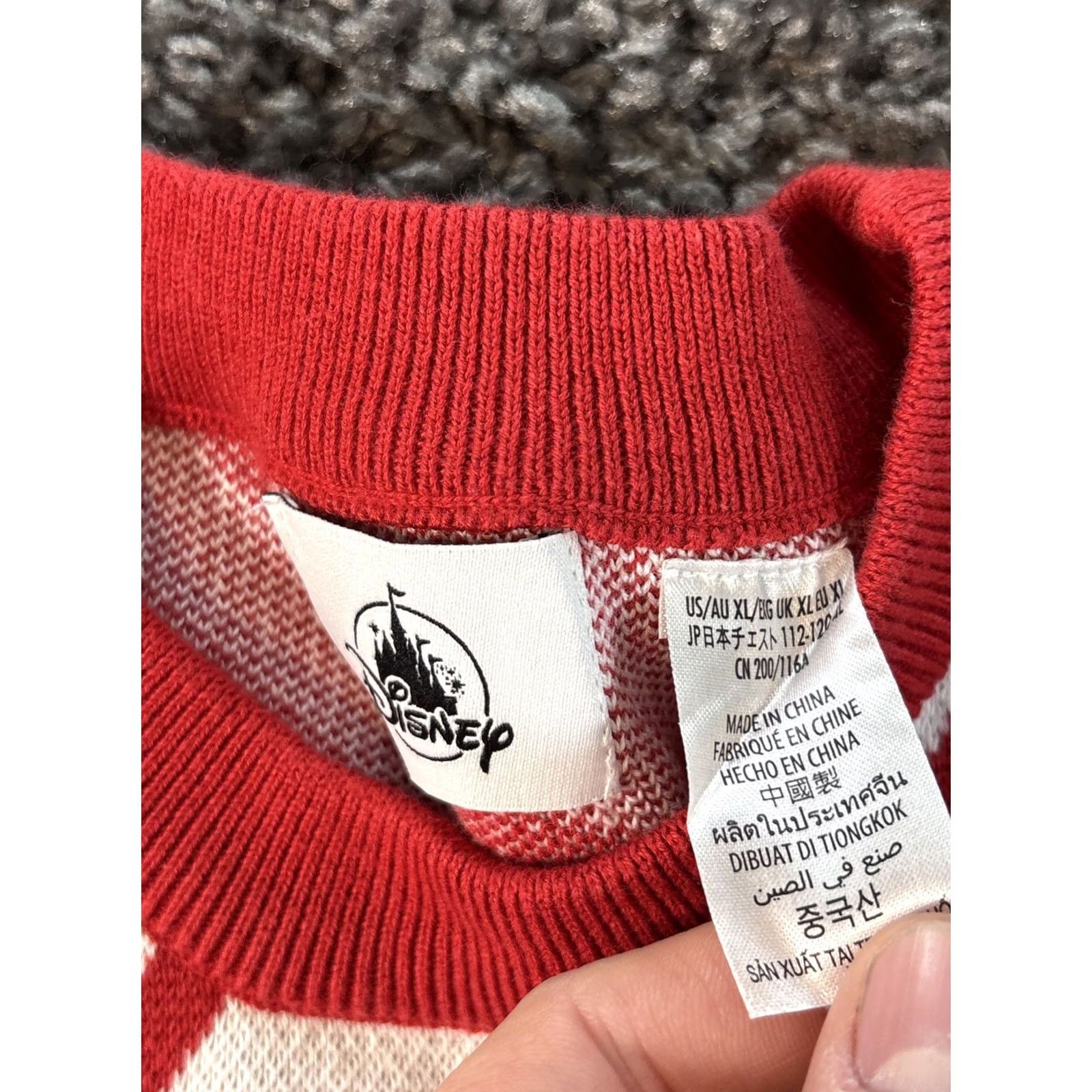 Disney VINTAGE Disney Christmas Mickey Mouse Sweater XL Men’s Red Crew Neck Pullover Knit Graphic Print Christmas Theme Holiday Holiday 2023? Size US XL / EU 56 / 4 - 4 Thumbnail