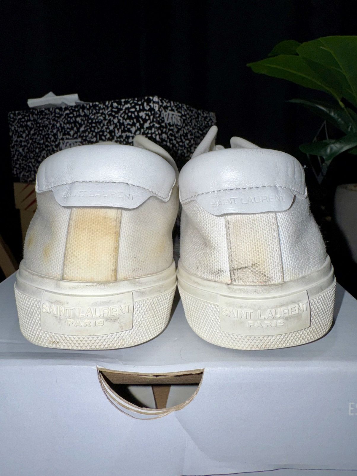 Saint Laurent Paris Saint Laurent Distressed Malibu Optic Canvas Sneaker Size US 9 / EU 42 - 3 Thumbnail