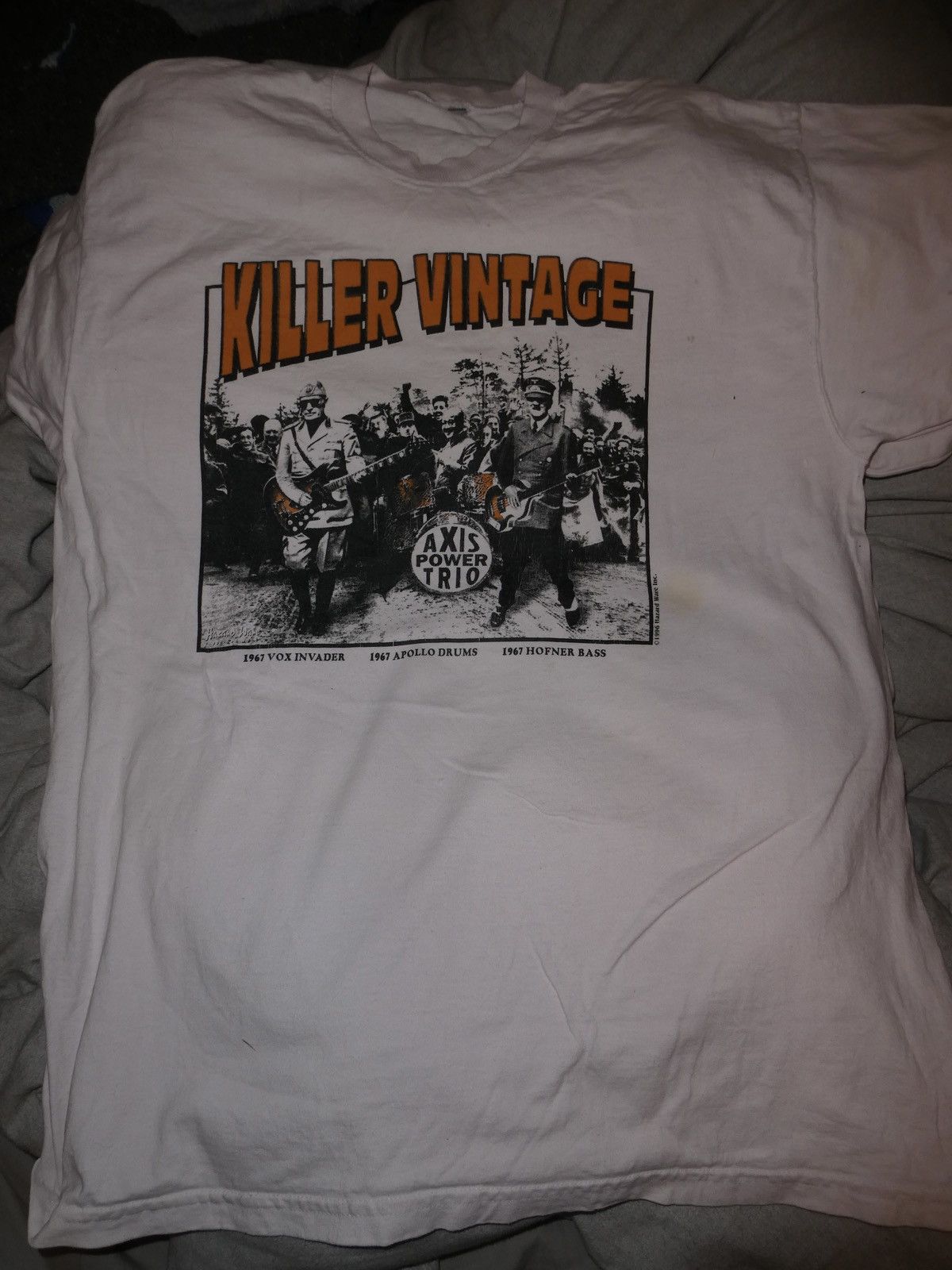 Band Tees × Vintage "Axis Power Trio" killer vintage funny tee Size US L / EU 52-54 / 3 - 2 Thumbnail