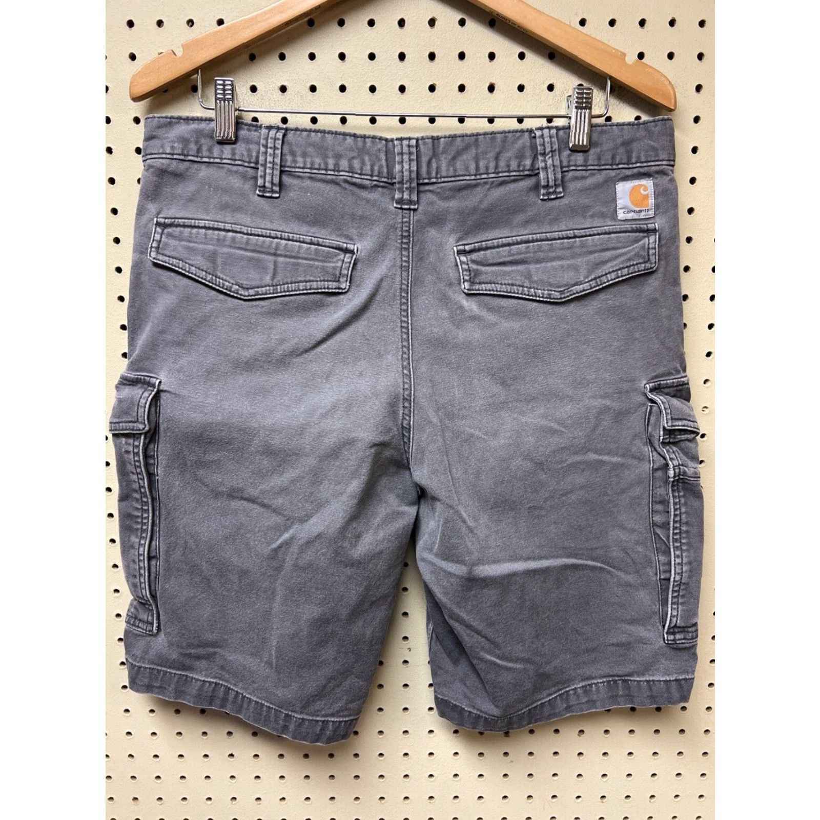 Carhartt Carhartt Men's Cargo Shorts Gray 34 Relaxed Fit 10.5in Inseam Canvas Utility Pockets Workwear Outdoor Modern Casual Size US 34 / EU 50 - 3 Thumbnail