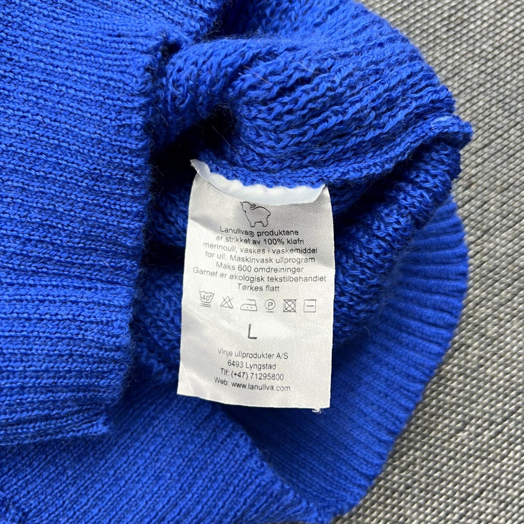 Vintage LANULLVA Womens Sweater Large Knit 1/4 Zip Blue Wool Ribbon Turtleneck Thermal Knit Pullover Mens? No, Womens. Size L / US 10 / IT 46 - 3 Thumbnail