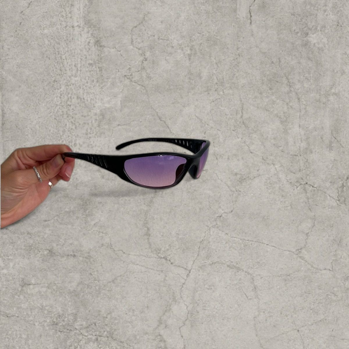 Japanese Brand Insane UV400 sunglasses, purple with black lense. One size. Size ONE SIZE - 1 Thumbnail