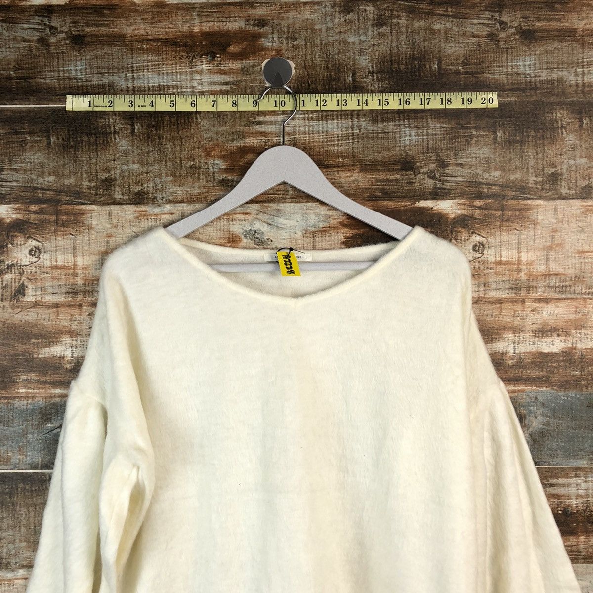 Homespun Knitwear × Japanese Brand Ain Les Sains White Knitwear #A2228 Size M / US 6-8 / IT 42-44 - 2 Thumbnail