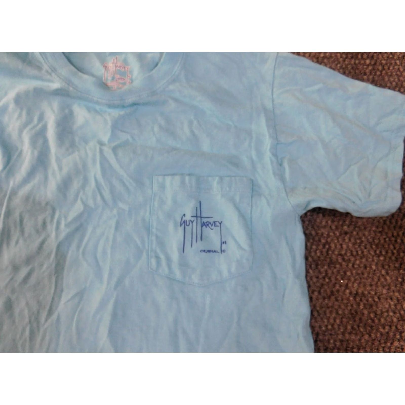 Guy Harvey Guy Harvey T-Shirt Mens Small Blue Pocket Fish Beach Graphic Crew Neck Short Sleeve Cotton Logo Vintage No Size US S / EU 44-46 / 1 - 5 Thumbnail