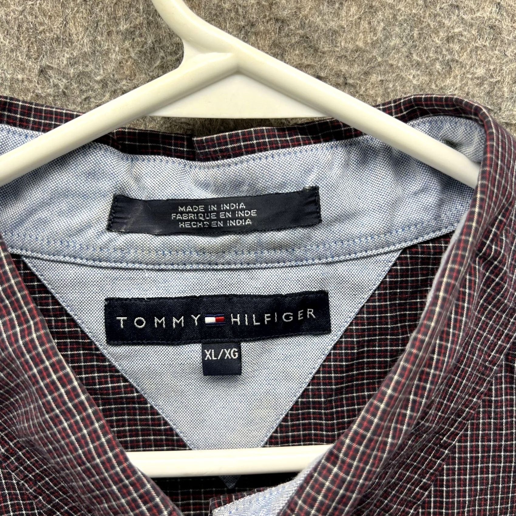 Tommy Hilfiger Tommy Hilfiger Shirt Mens XL Red Check Long Sleeve Button Front Casual Woven Size US XL / EU 56 / 4 - 2 Thumbnail
