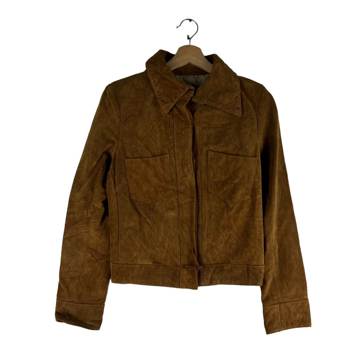 Vera Pelle Biker Leather Jacket Suede Vera Pelle Cuoieria Issey Miyake Size S / US 4 / IT 40 - 1 Thumbnail