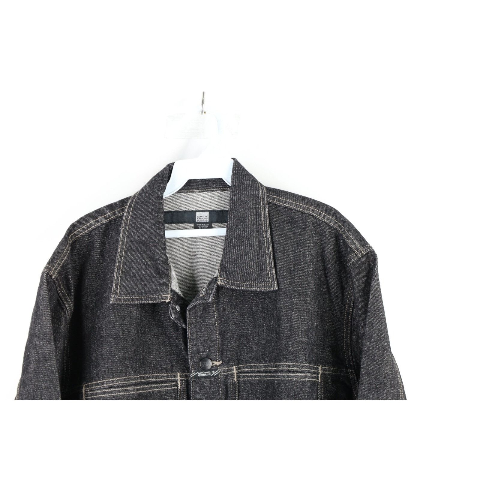 Marithe + Francois Girbaud × Vintage NOS Vintage 90s Marithe Francois Girbaud Denim Jacket Black Size US L / EU 52-54 / 3 - 2 Thumbnail
