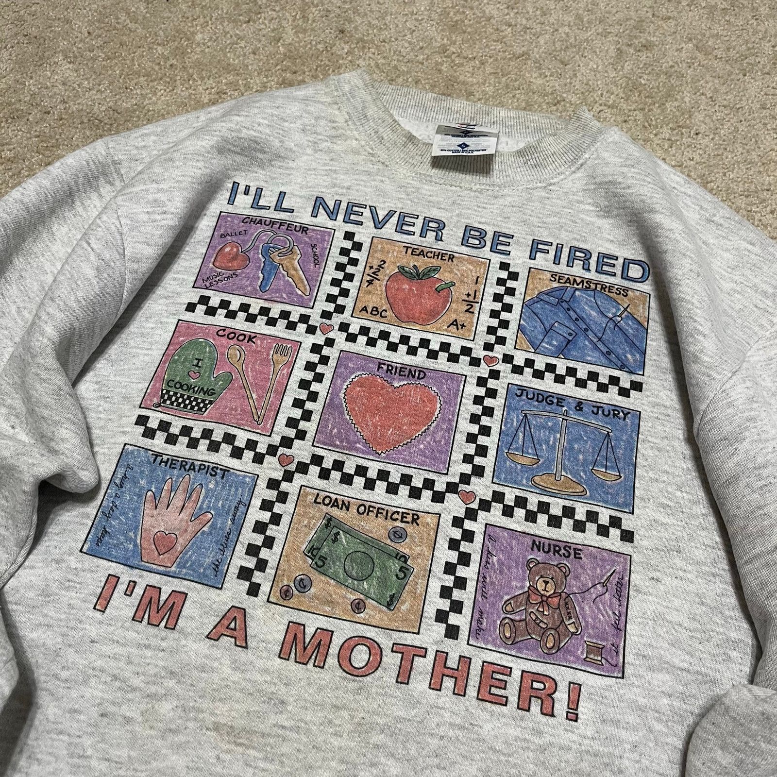 Jerzees Vintage ‘I’ll Never be Fired, I’m a Mother’ Funny Crewneck Size S / US 4 / IT 40 - 3 Thumbnail