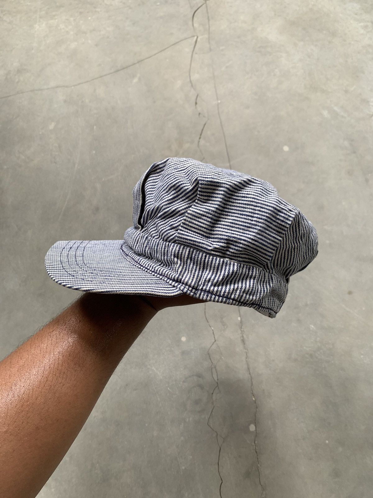 Japanese Brand Work Gear Hickory Train Conductor Hat Size ONE SIZE - 4 Thumbnail