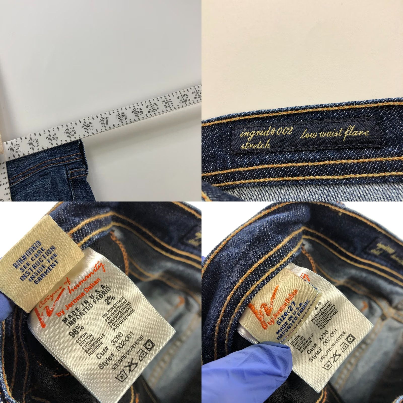 Citizens Of Humanity Citizens of Humanity Ingrid #002 Low Waist Flare 27 Jeans 31W 32L Blue 5-Pocket Stretch Denim Regular Women Size 27" / US 4 / IT 40 - 8 Thumbnail