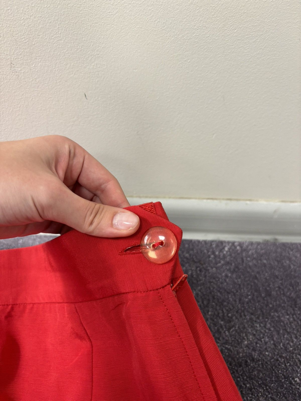 Moschino Moschino Cheap And Chic Red Luxury Straight Pencil Skirt Size 34" / US 12 / IT 48 - 5 Thumbnail