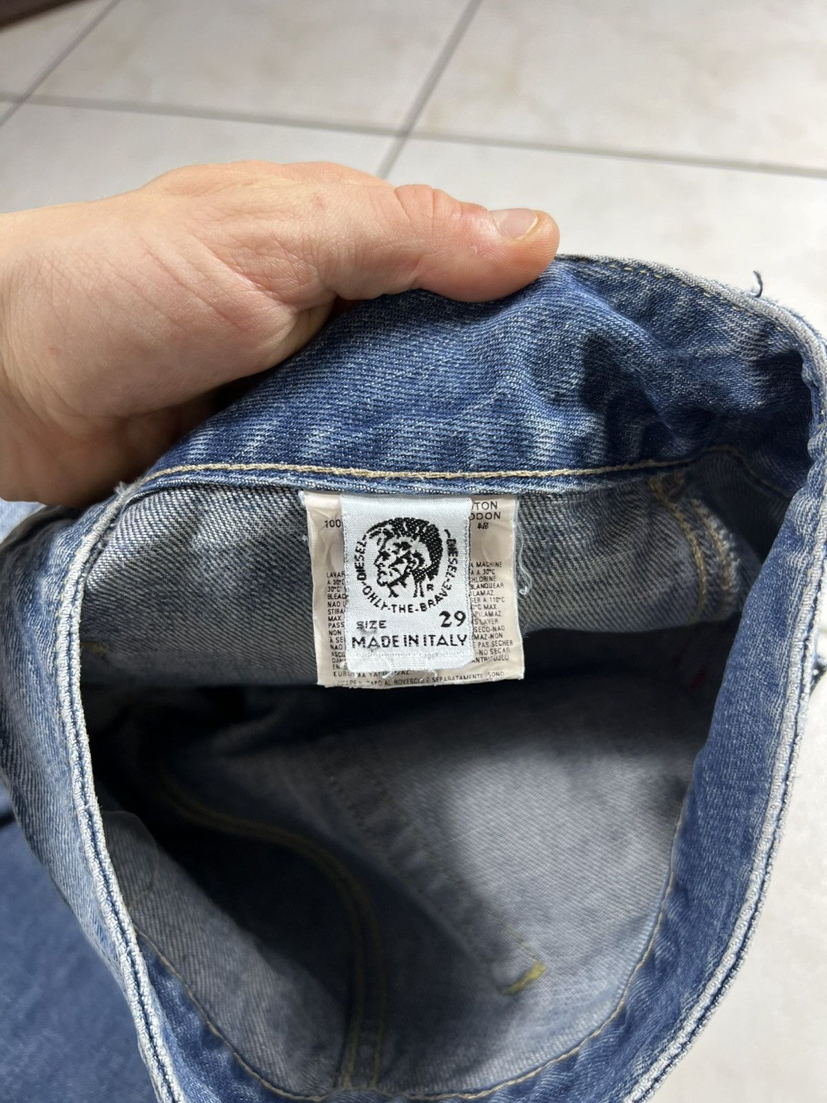 Diesel Vintage 90s Diesel y2k bootcut distressed denim jeans flared Size 29" - 17 Thumbnail