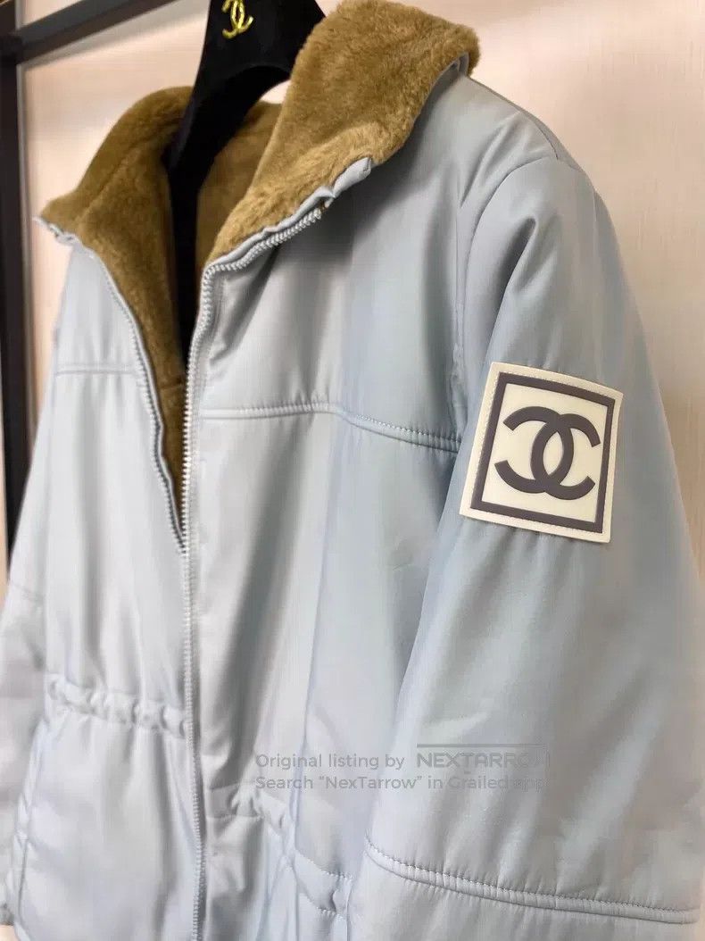 Chanel Chanel Wear a coat on both sides of the haze blue Size XS / US 0-2 / IT 36-38 - 3 Thumbnail