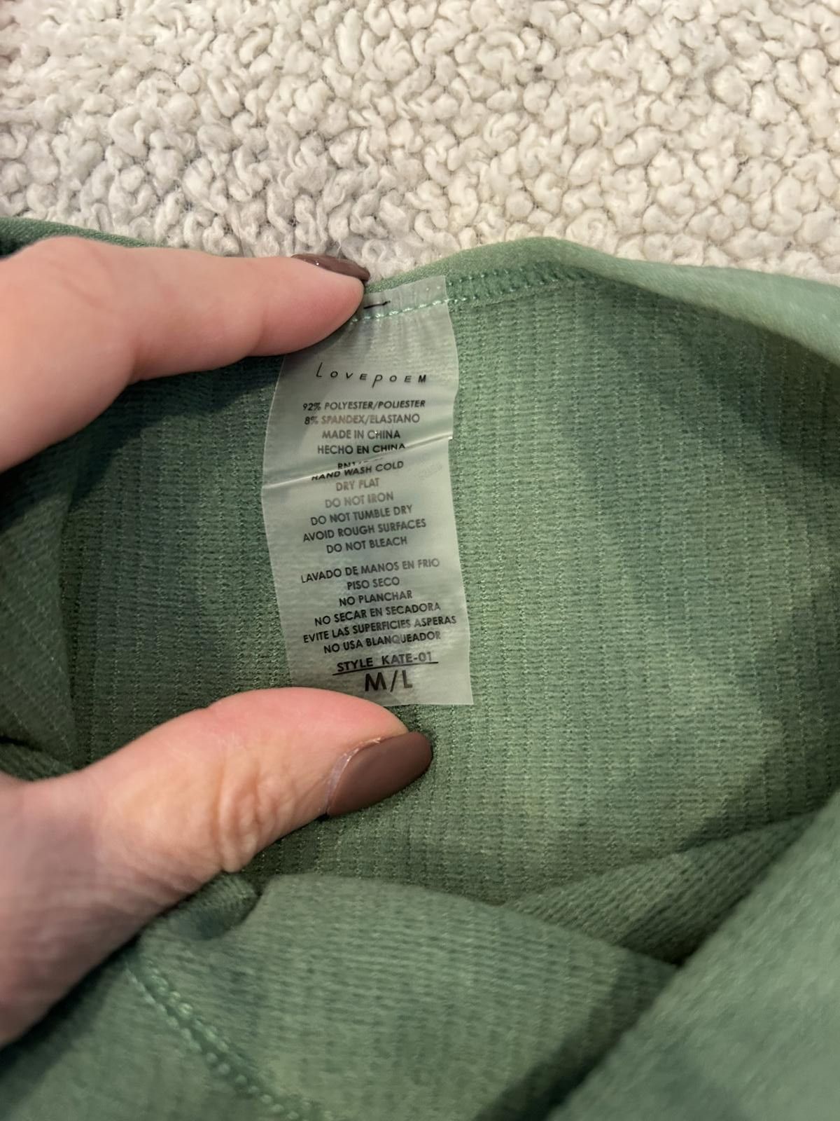 Other Love Poem Ribbed Green Tea Crop Tank Top M/L Size M / US 6-8 / IT 42-44 - 3 Thumbnail