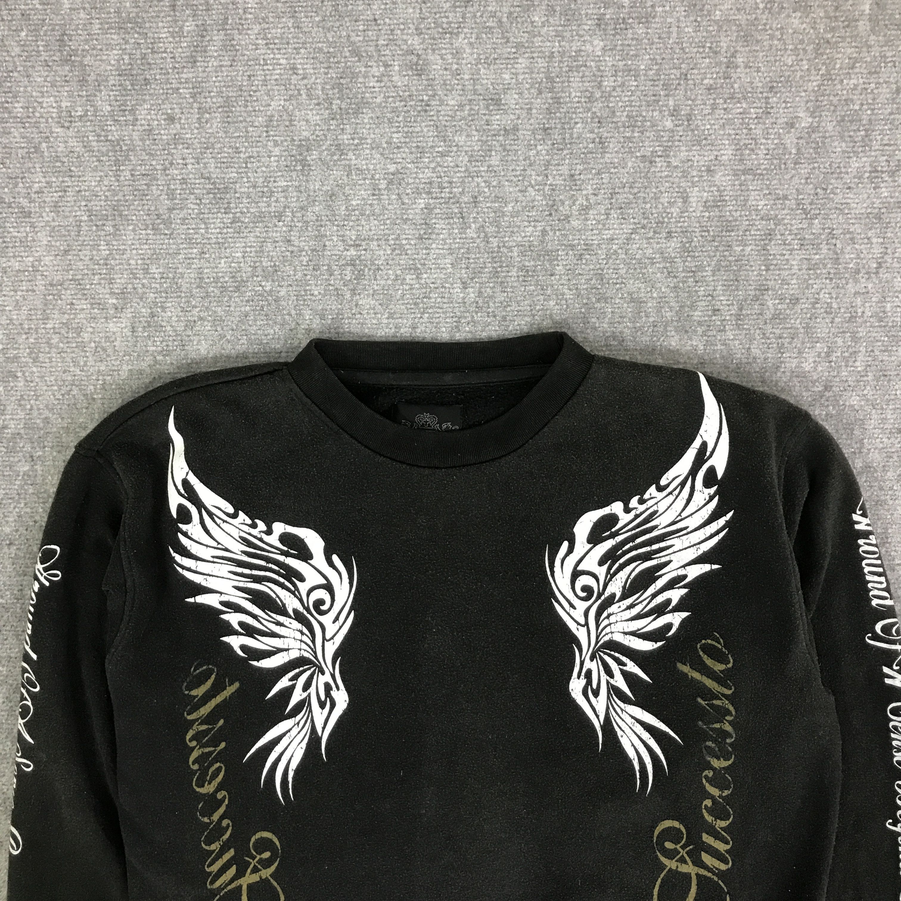 Japanese Brand MACATESTEC BLACK PUNK SWEATSHIRT K96B14 Size US L / EU 52-54 / 3 - 3 Thumbnail