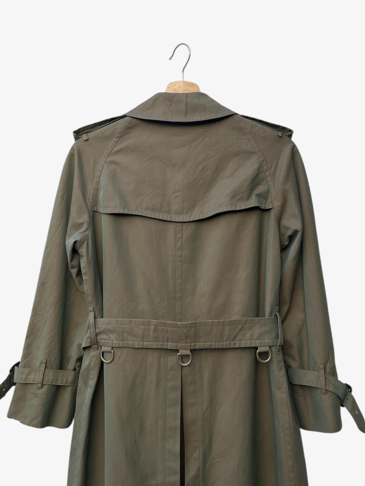Burberry 80s/90s Burberrys Trench Coat Classic Double Breasted Olive Size S / US 4 / IT 40 - 12 Thumbnail