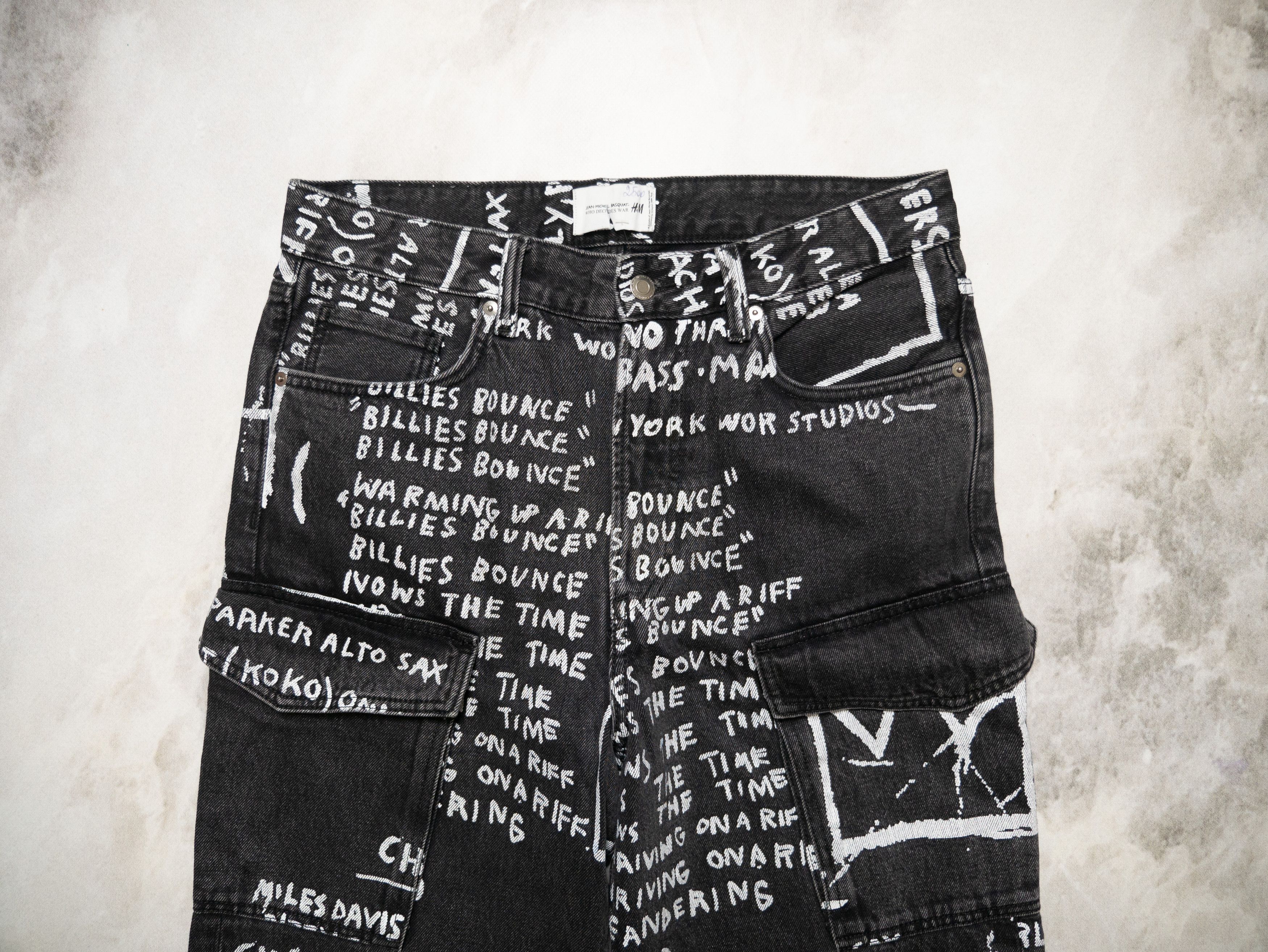 H&M × Jean-Michel Basquiat × Who Decides War H&M x Who Decides War x Jean-Michel Basquiat Cargo Jeans 32 Size US 32 / EU 48 - 3 Thumbnail