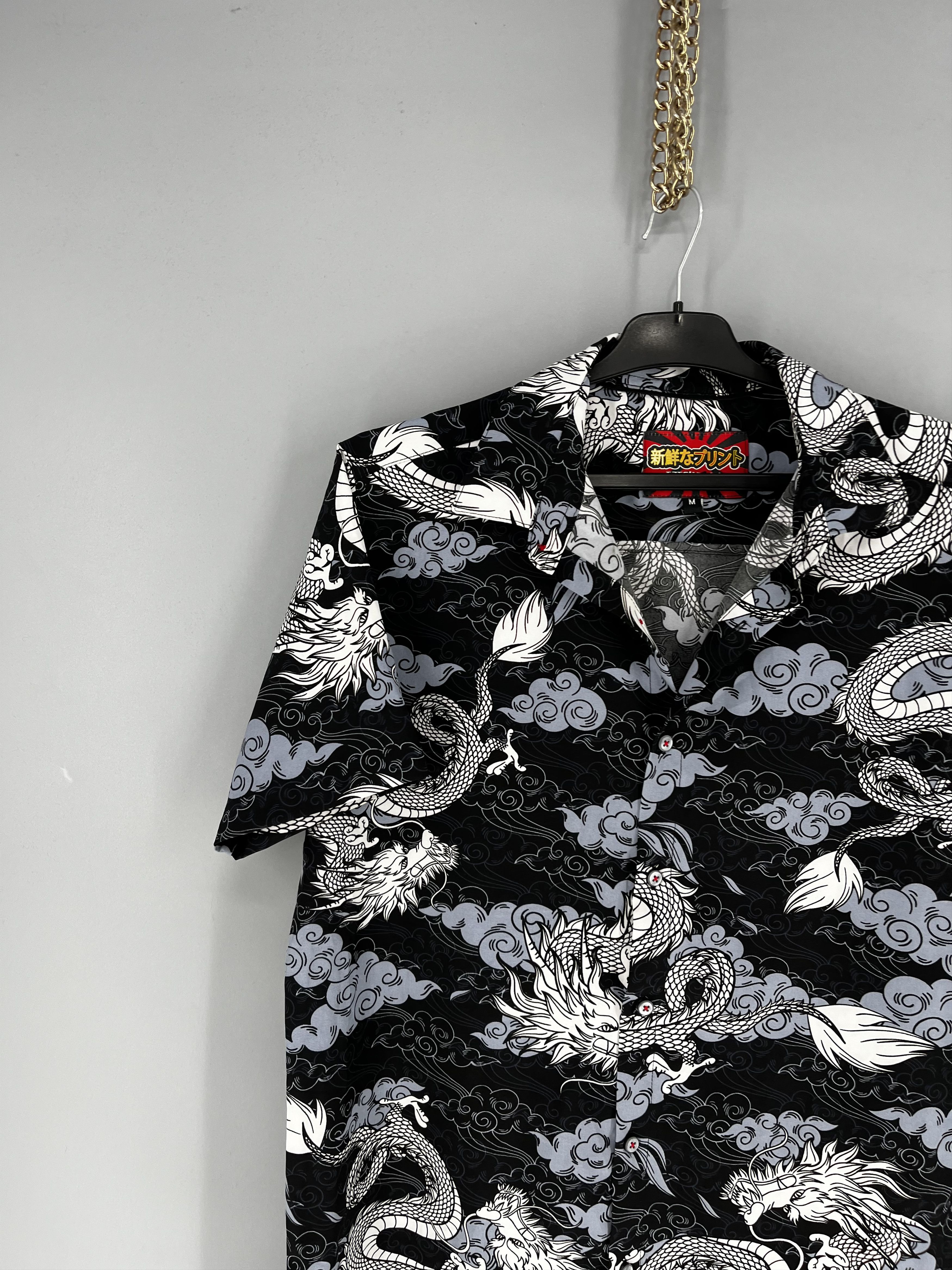Japanese Brand Vintage Y2k Washed AvantGarde Tribal Tee Dragon Button Ups Size US M / EU 48-50 / 2 - 4 Thumbnail