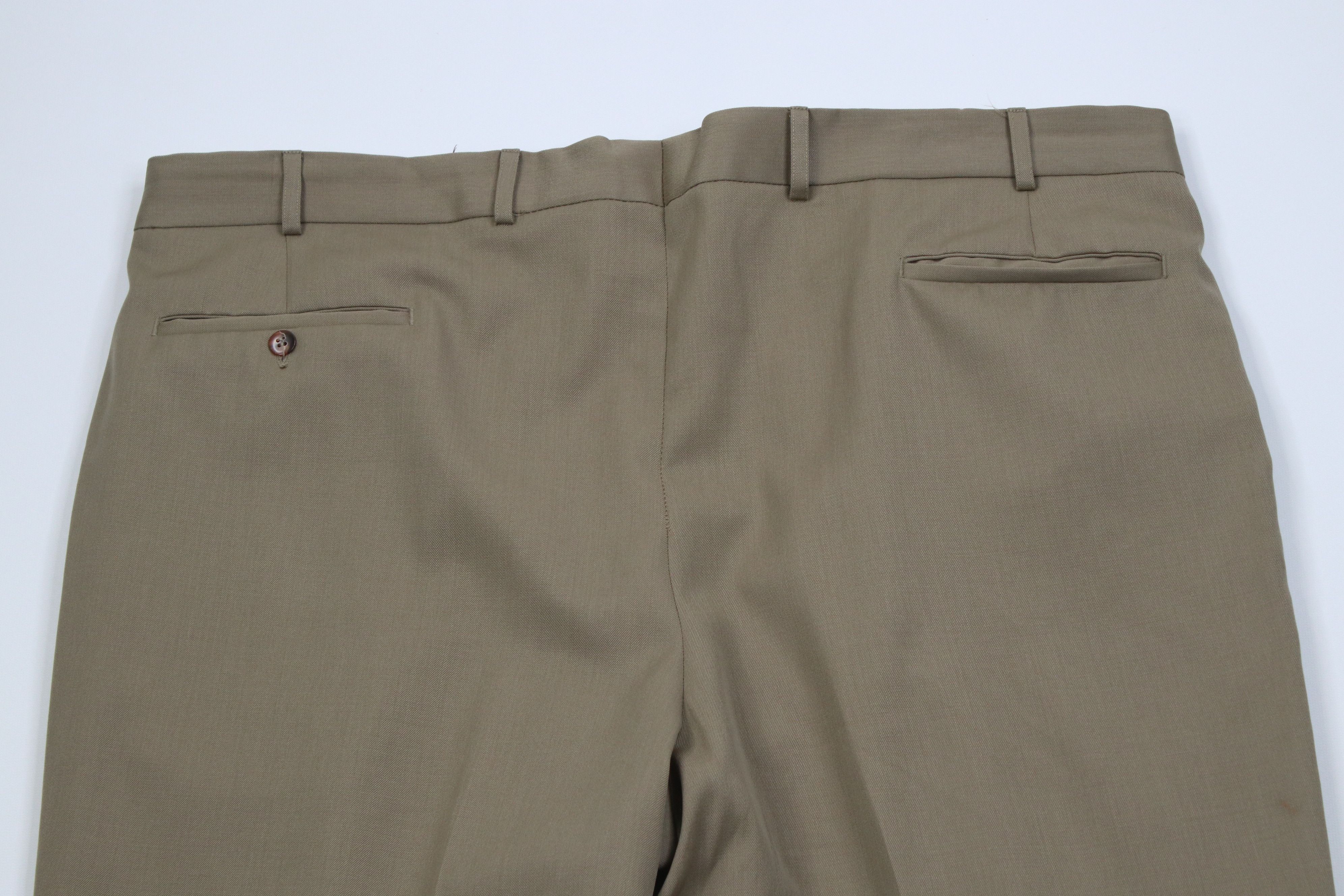 Vintage Vintage 90s Streetwear Wool Knit Wide Leg Chino Pants Beige Size US 42 / EU 58 - 14 Thumbnail