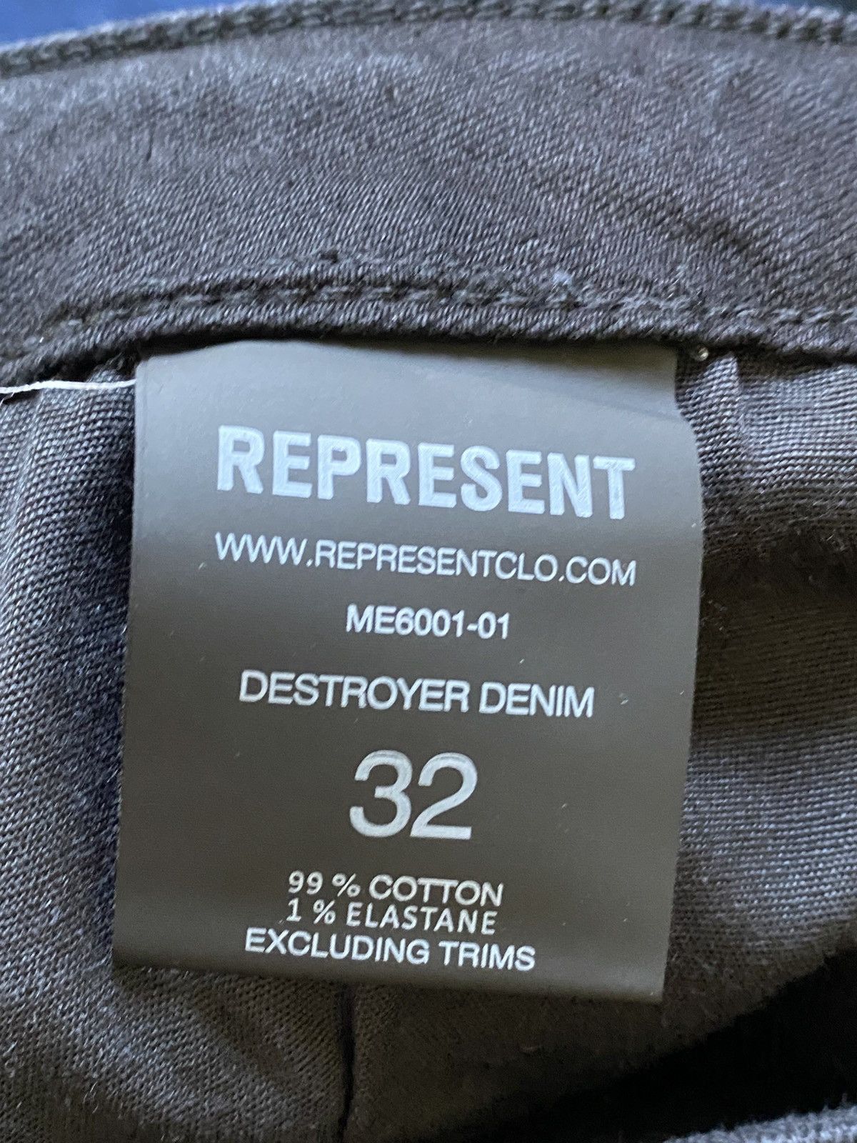 Represent Clo. Represent Clo R1 Destroyer Black Denim Jeans Size 32 Size US 32 / EU 48 - 10 Thumbnail