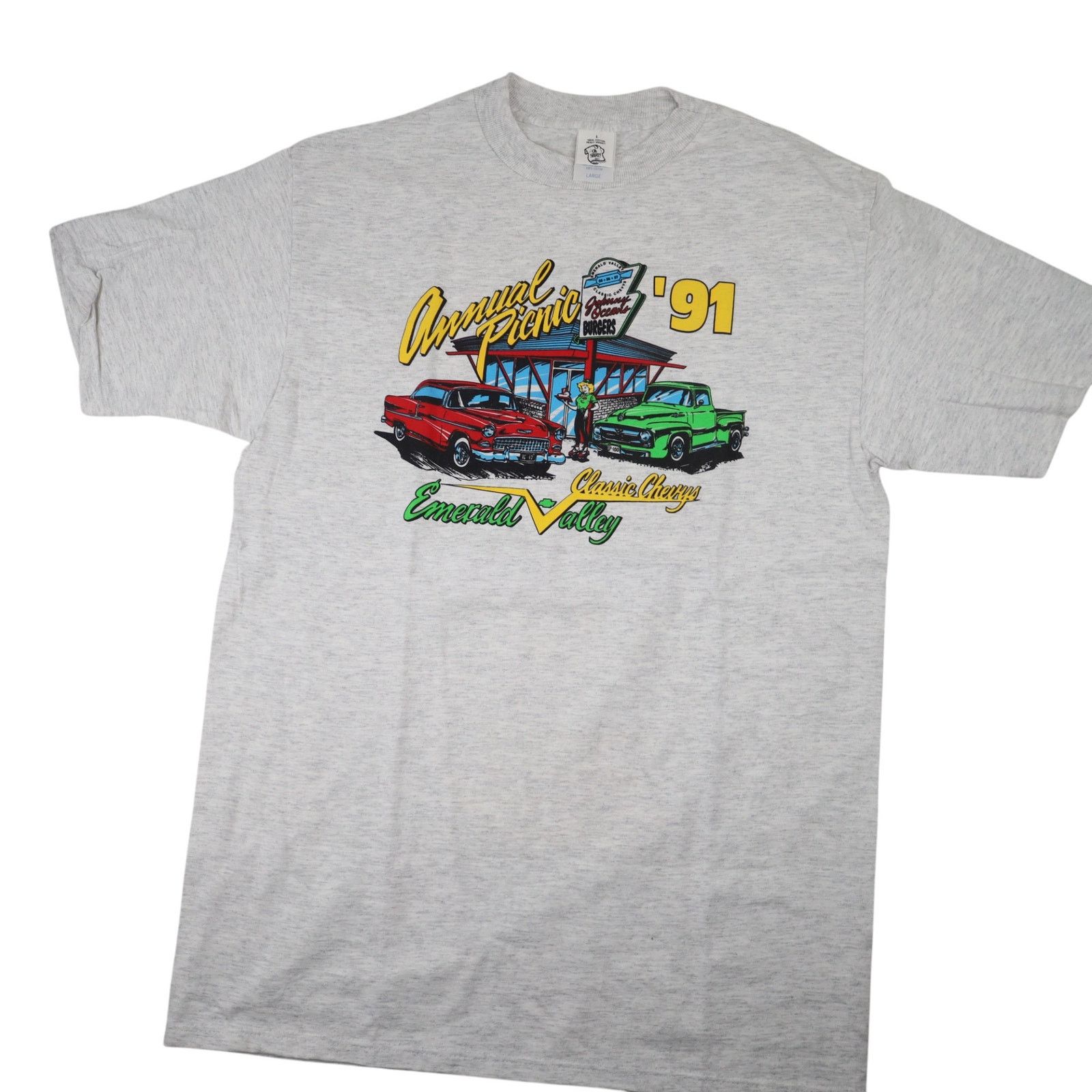Vintage Vintage 1991 Classic Chevy Annual Picnic Graphic T Shirt Size US L / EU 52-54 / 3 - 1 Thumbnail