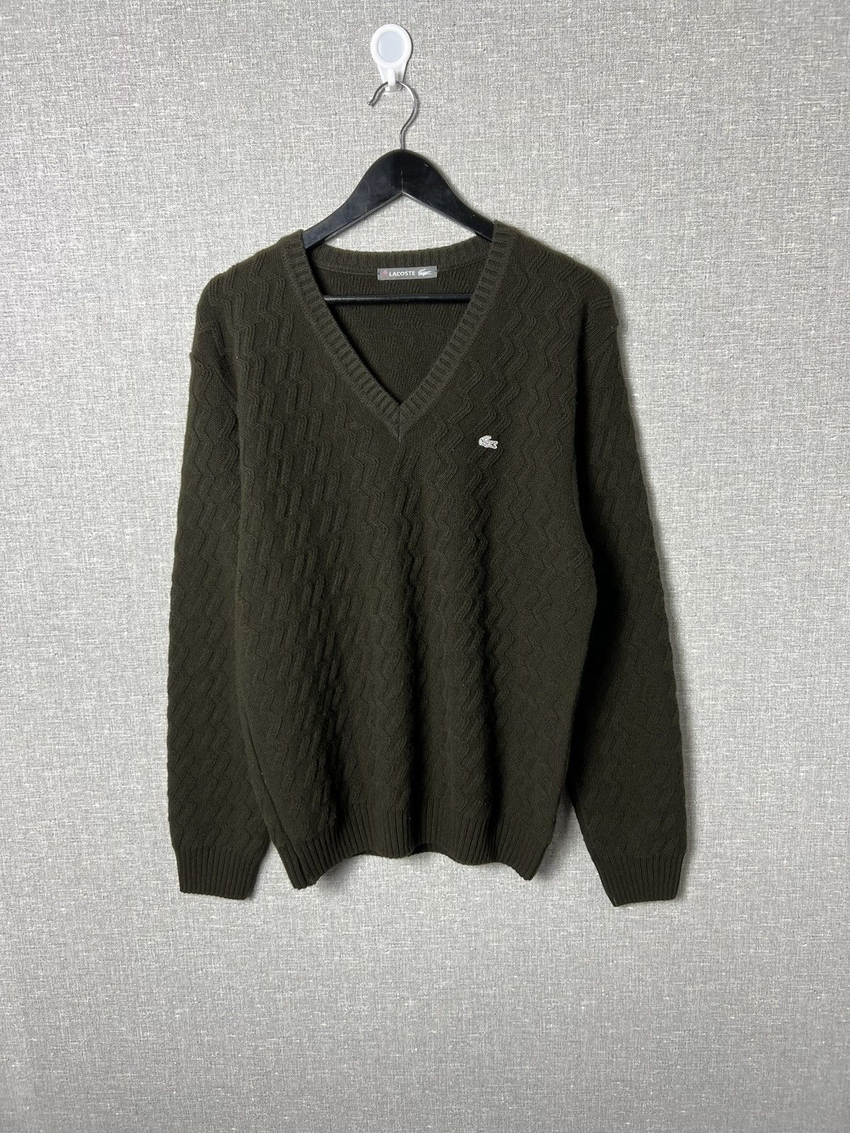 Lacoste Lacoste White Crocodile Logo Wool & Cashmere Knitted Sweater Size US M / EU 48-50 / 2 - 1 Thumbnail
