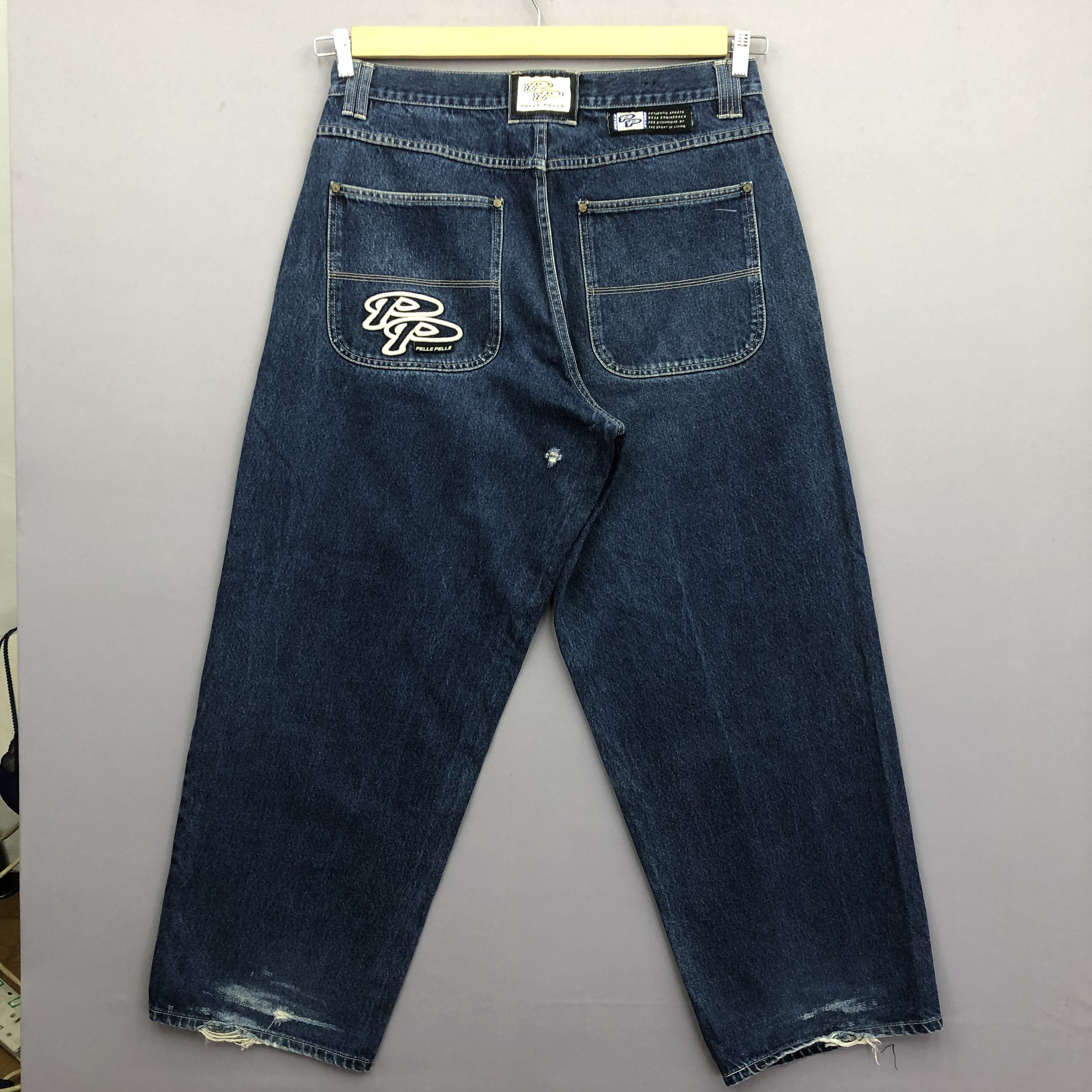 Pelle Pelle Crazy Y2K Vintage Pelle Pelle Baggy JNCO Style Faded Jeans Size US 36 / EU 52 - 2 Thumbnail