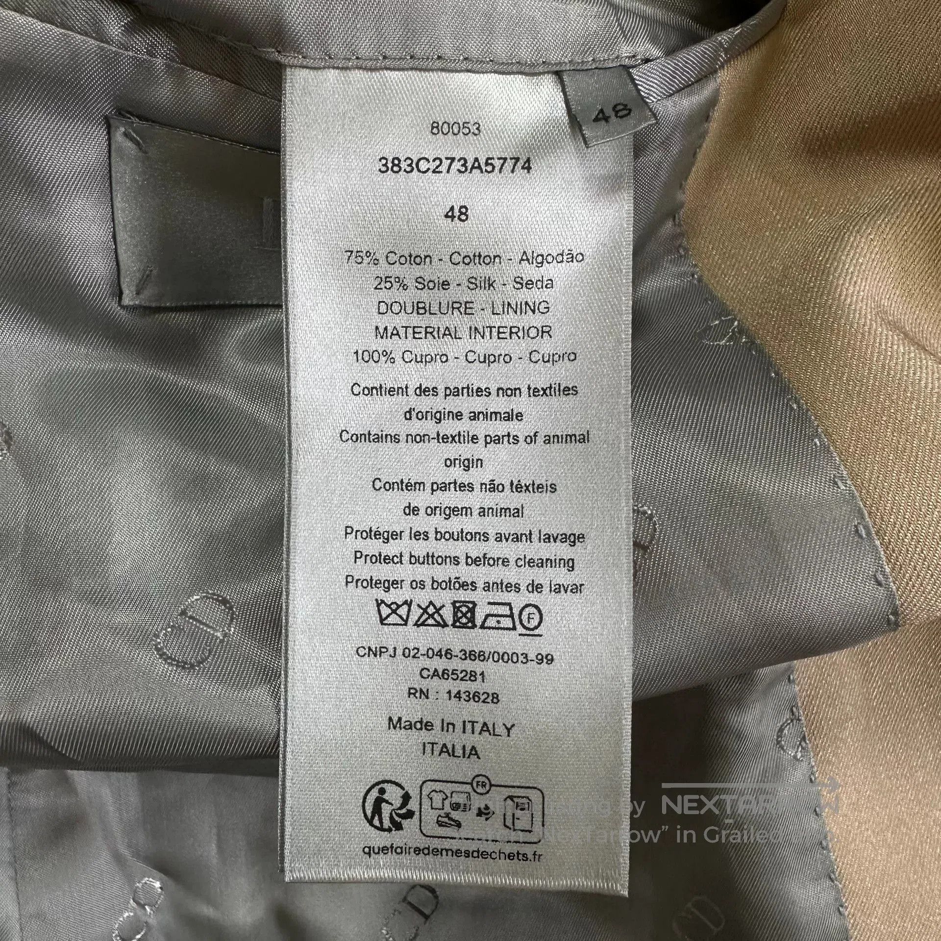 Dior Dior Man Khaki Layered Collar Suit. Size US L / EU 52-54 / 3 - 5 Thumbnail