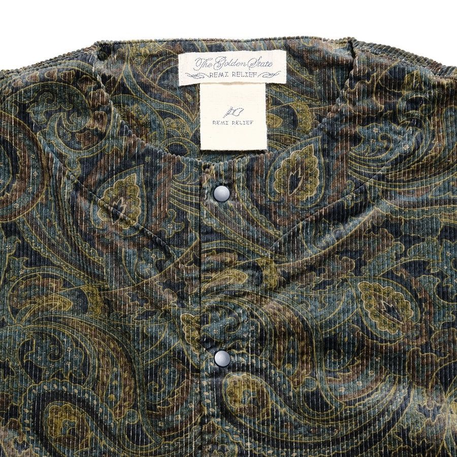 Remi Relief Remi Relief Paisley Corduroy VNeck Cardigan jpn fashion week Size US M / EU 48-50 / 2 - 4 Thumbnail