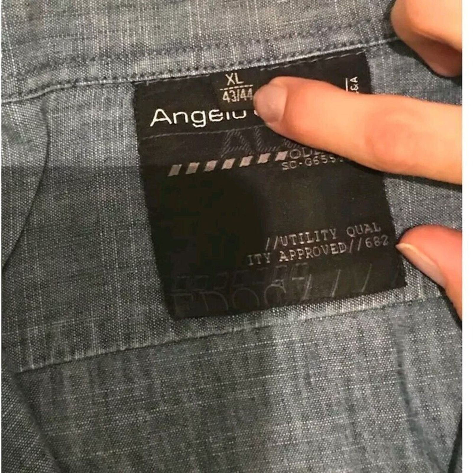 Angelo Litrico Angelo Litrico Men's Shirt Blue Denim Long Button-Up XL Size US XL / EU 56 / 4 - 5 Thumbnail