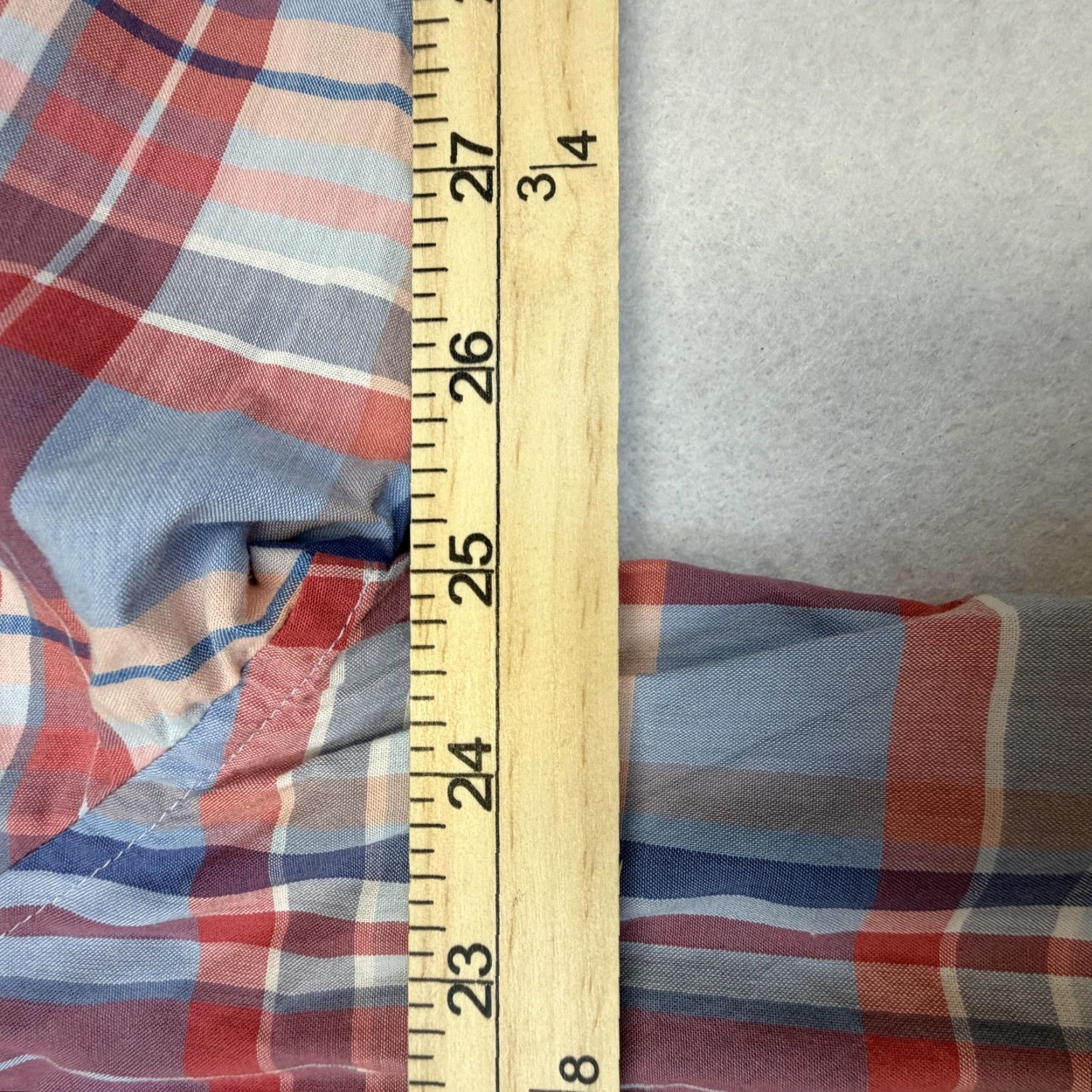 Vineyard Vines Vineyard Vines Shirt Mens XL Red Blue Plaid Slim Fit Murray Button Down Cotton Shirt Size US XL / EU 56 / 4 - 7 Thumbnail