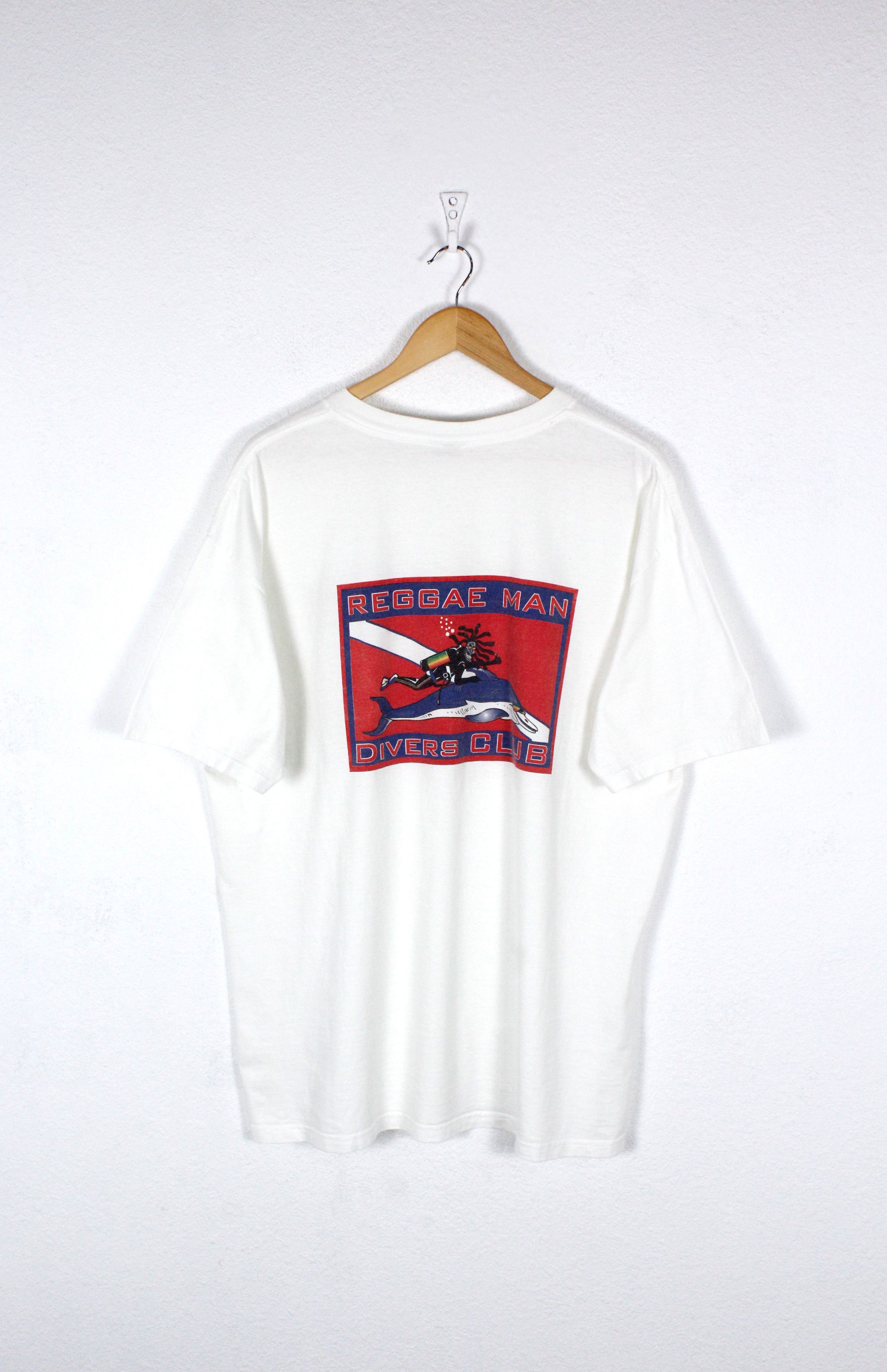 Bob Marley Reggae Man Divers Club Jamaica Graphic RAre Tee T-shirt 90s Size US XL / EU 56 / 4 - 4 Thumbnail
