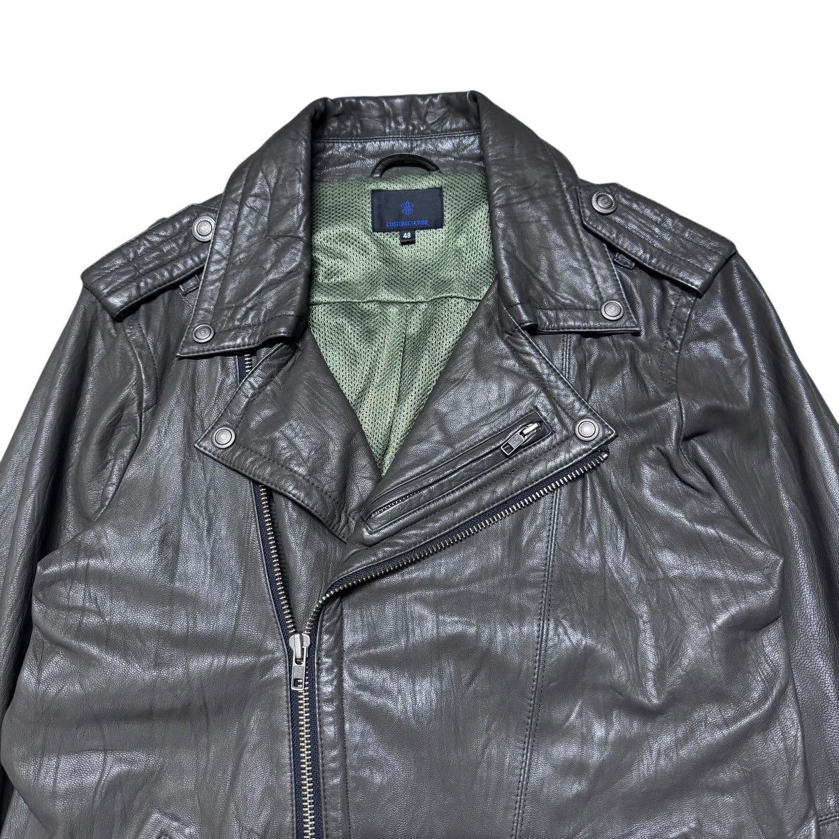 Le Grande Bleu (L.G.B.) Custom Culture Goat Skin Leather Biker Jacket Size US M / EU 48-50 / 2 - 3 Thumbnail