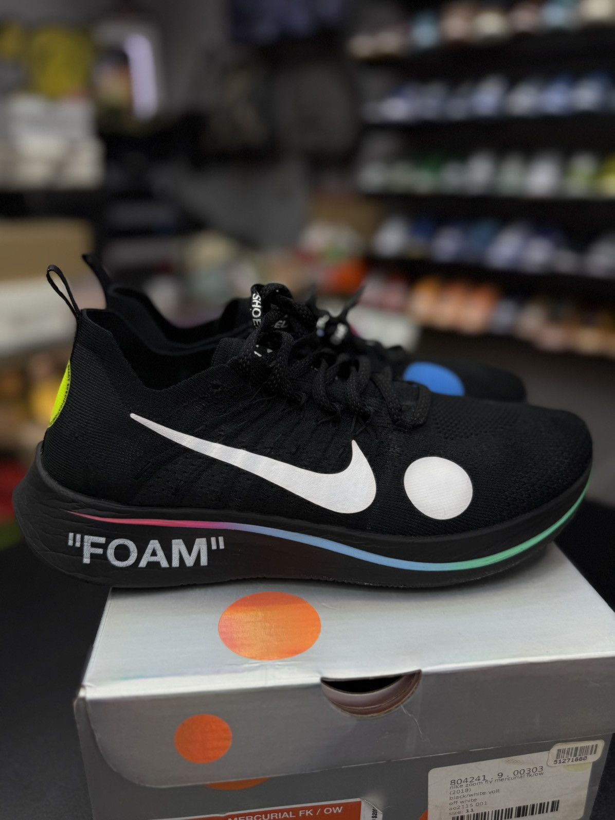 Nike Nike Off White Zoom Fly Mercurial Size 11 (AO2115-001) Size US 11 / EU 44 - 16 Thumbnail