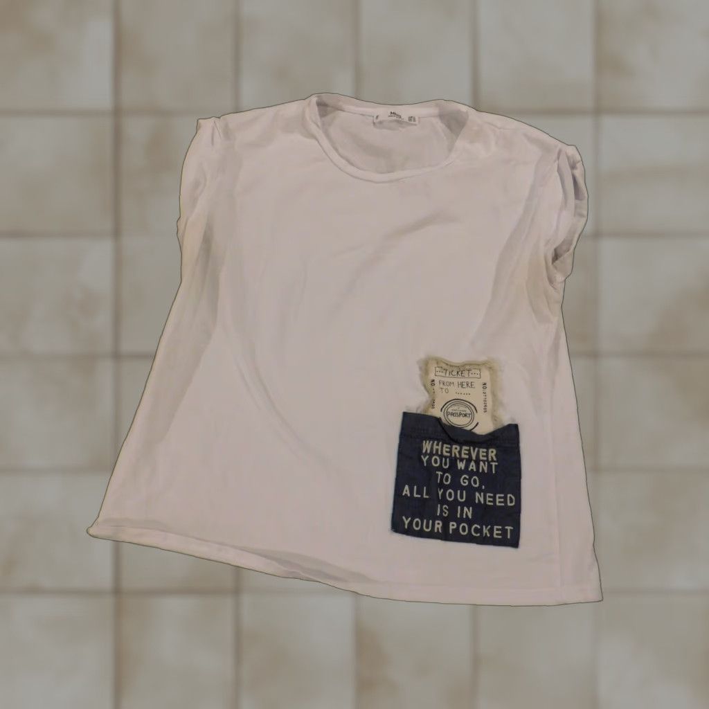Mango Mango White Blouse Extra Small SS Short Sleeve Regular Knit Polyester Crew Neck Pullover Button-Down Accent Basic Casual Female Women Size XS / US 0-2 / IT 36-38 - 1 Thumbnail