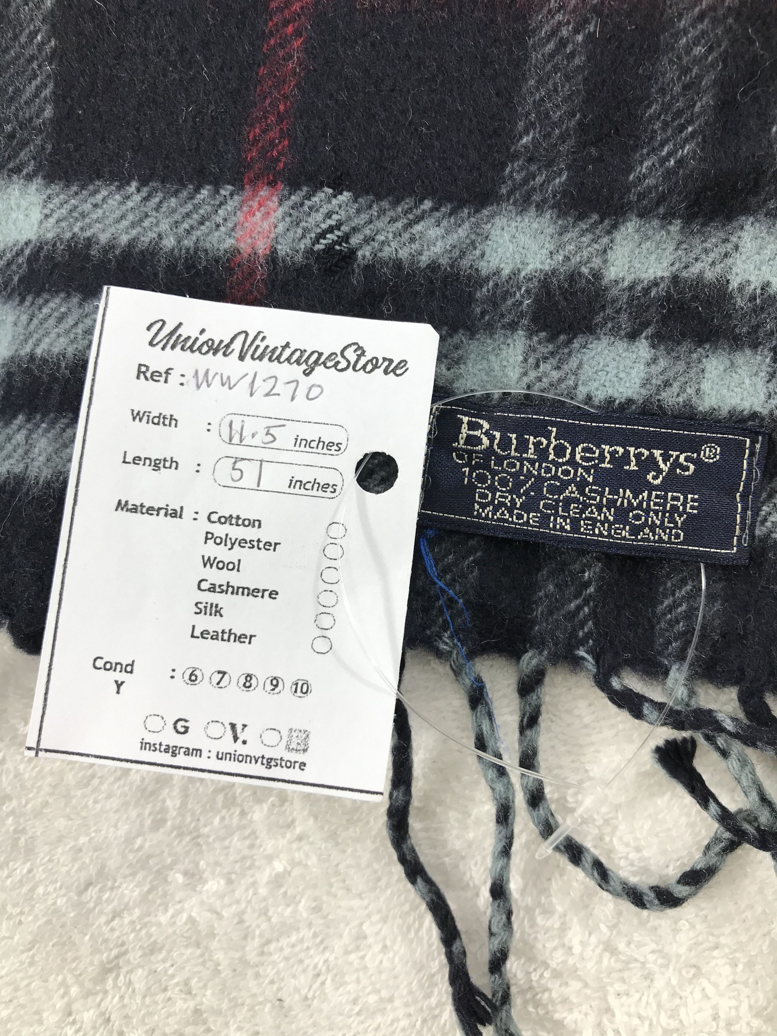 Burberry × Vintage Burberry Scarf / Muffler / Neckwear - WW1270 Size ONE SIZE - 7 Thumbnail