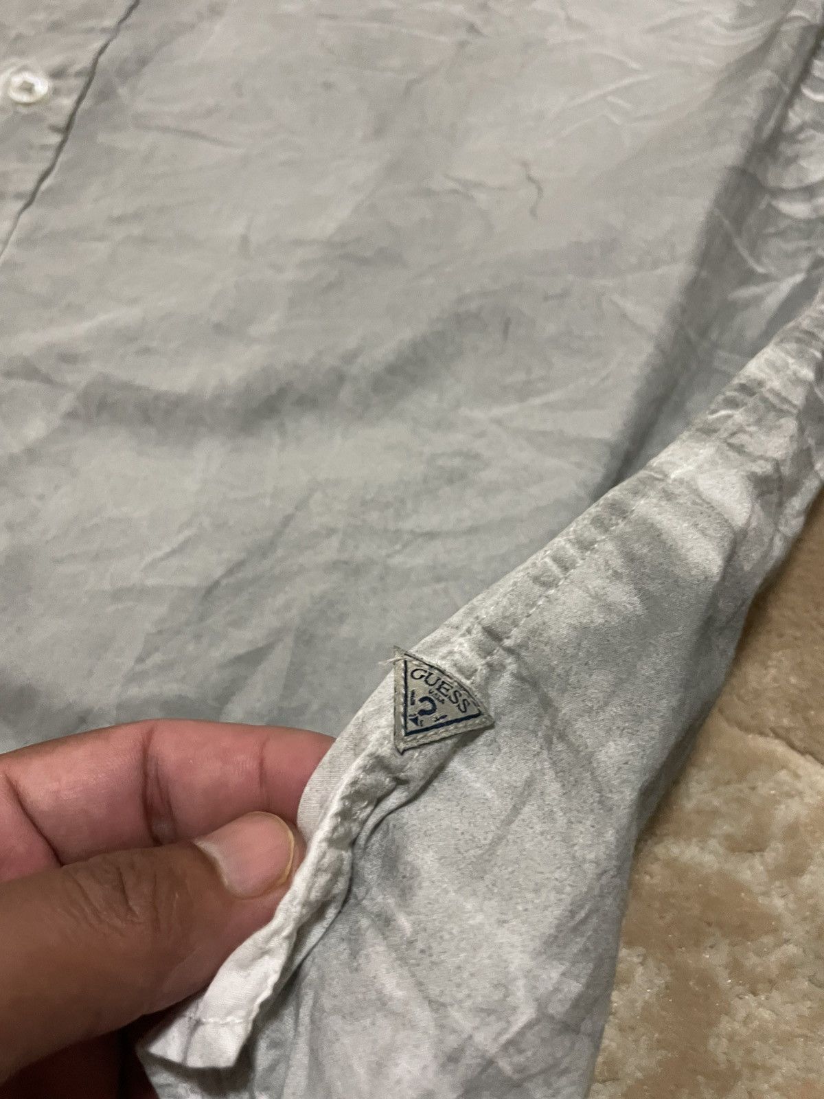 Guess Man Gray Limited Edition Guess Button Up Tshirt Stone Wash Size US M / EU 48-50 / 2 - 7 Thumbnail