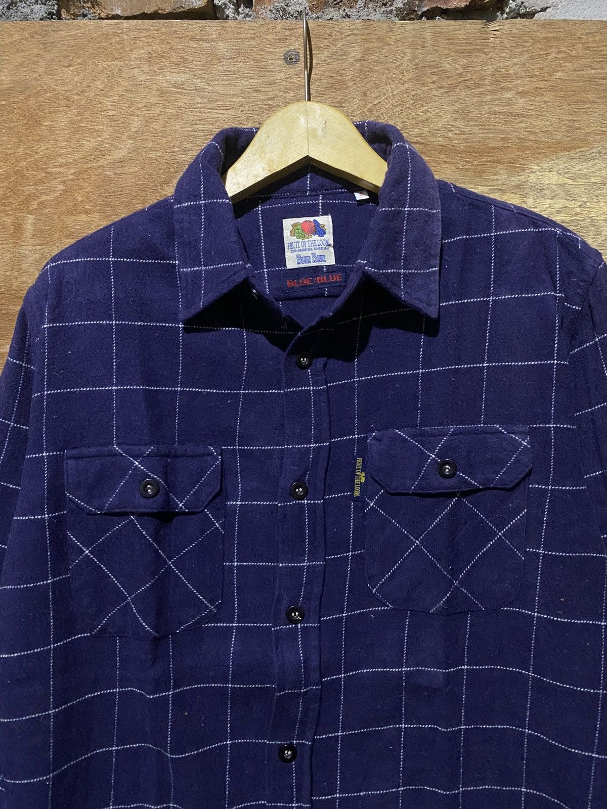 Blue Blue Japan × Fruit Of The Loom 💸BINDING OFFER💸 BLUE BLUE JAPAN X FOTL PLAID FLANNELSHIRT Size US L / EU 52-54 / 3 - 3 Thumbnail