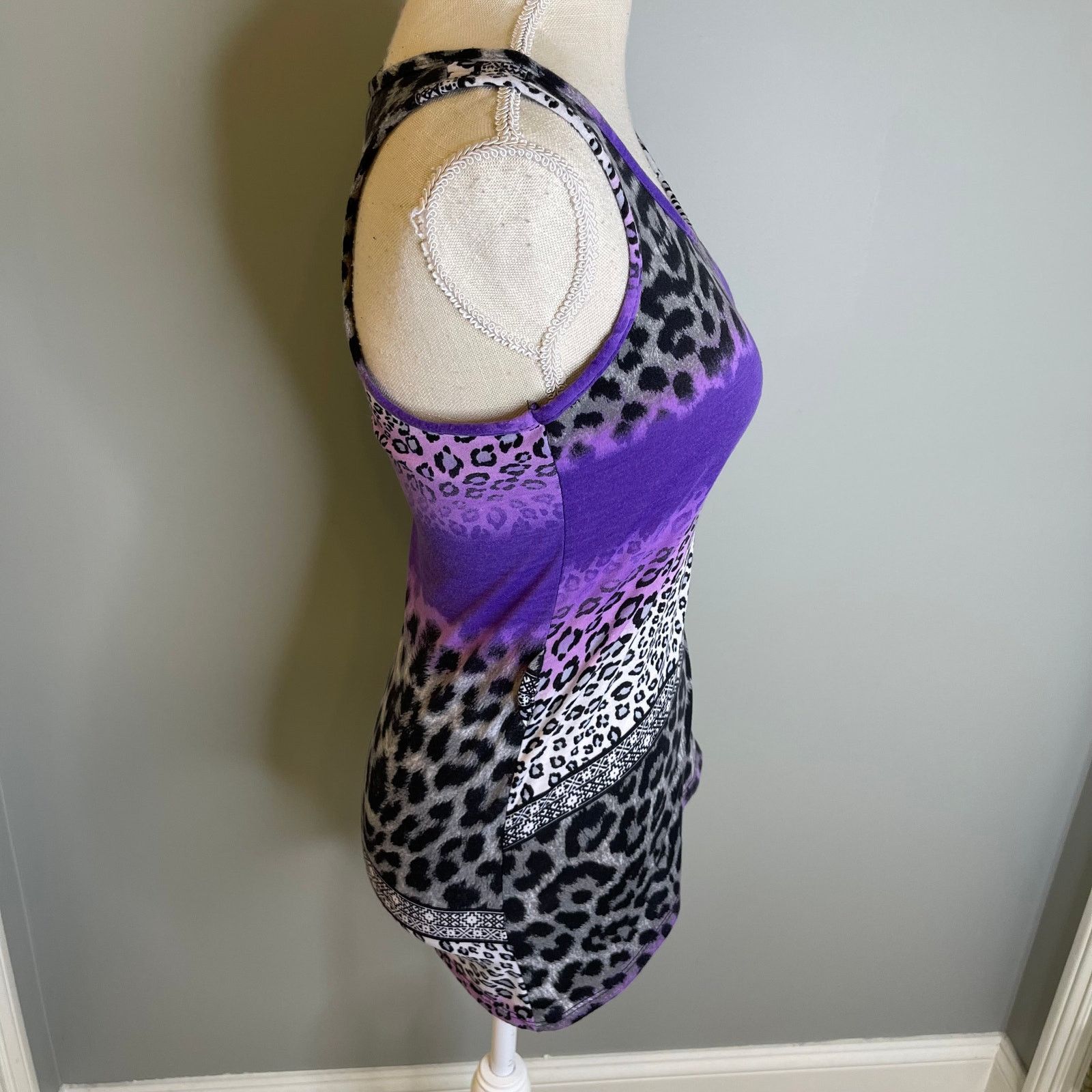 Madewell Madewell Purple Animal Print Racerback Tank Top, NWOT, S Size S / US 4 / IT 40 - 3 Thumbnail