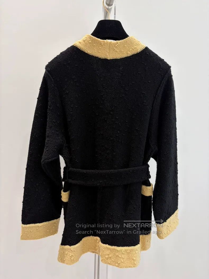 Chanel Chanel Black and yellow colour-blocked wool knitted cardig Size XS / US 0-2 / IT 36-38 - 2 Thumbnail