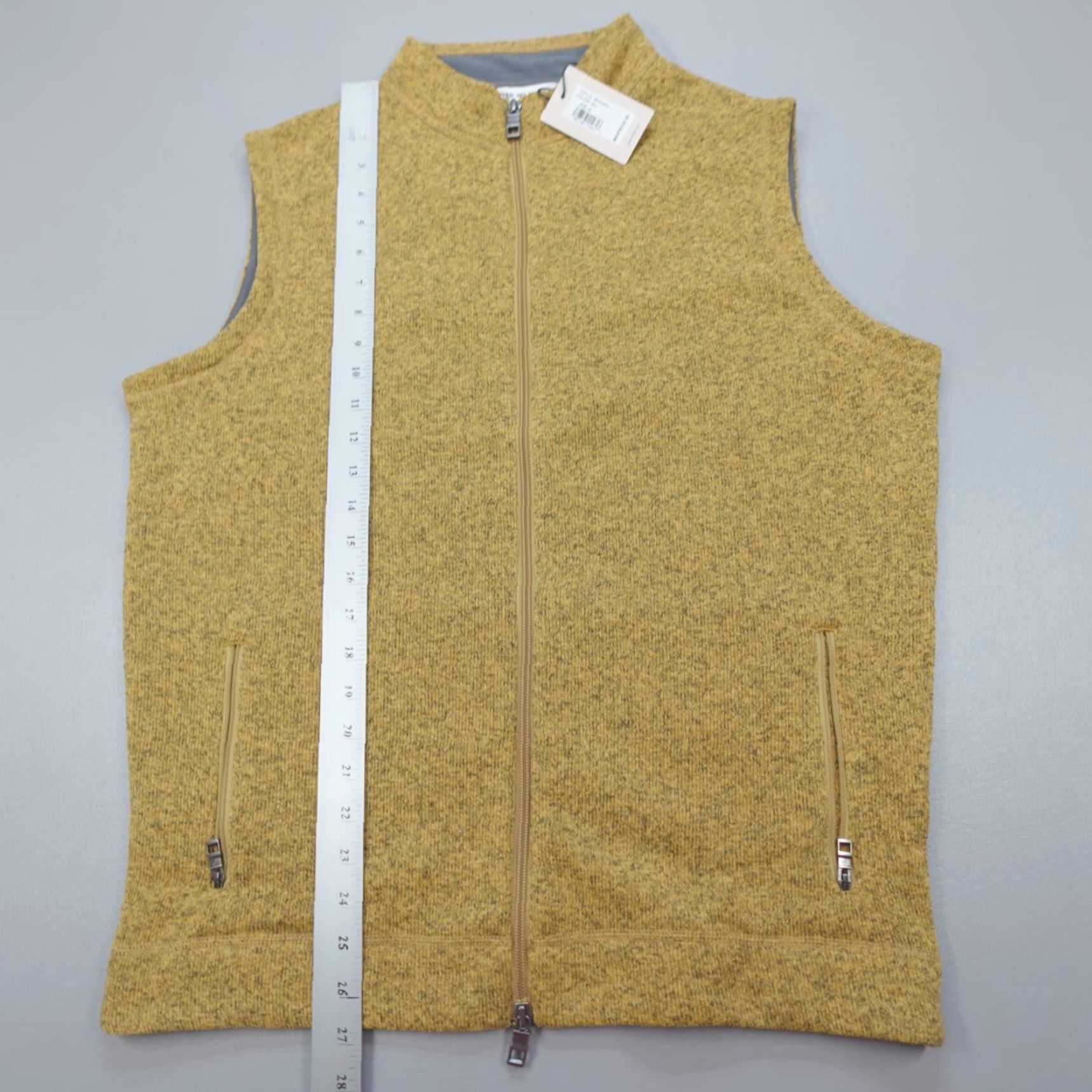 Peter Millar VINTAGE Peter Millar Crown Sweater Fleece Vest Dijon Yellow Sweater Men's Size M 50 Size US M / EU 48-50 / 2 - 6 Thumbnail