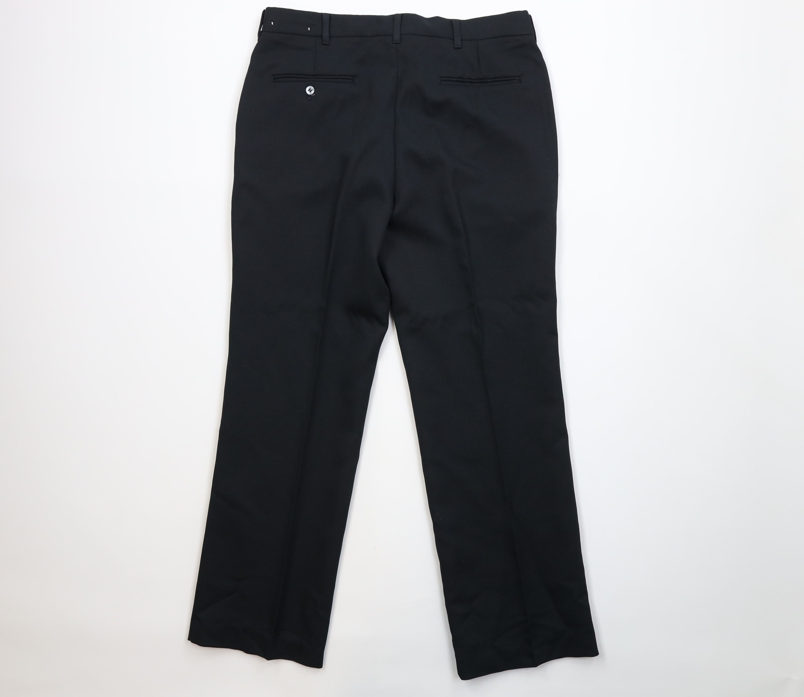 Vintage Vintage 70s Streetwear Flared Wide Leg Chino Pants Black USA Size US 34 / EU 50 - 9 Thumbnail