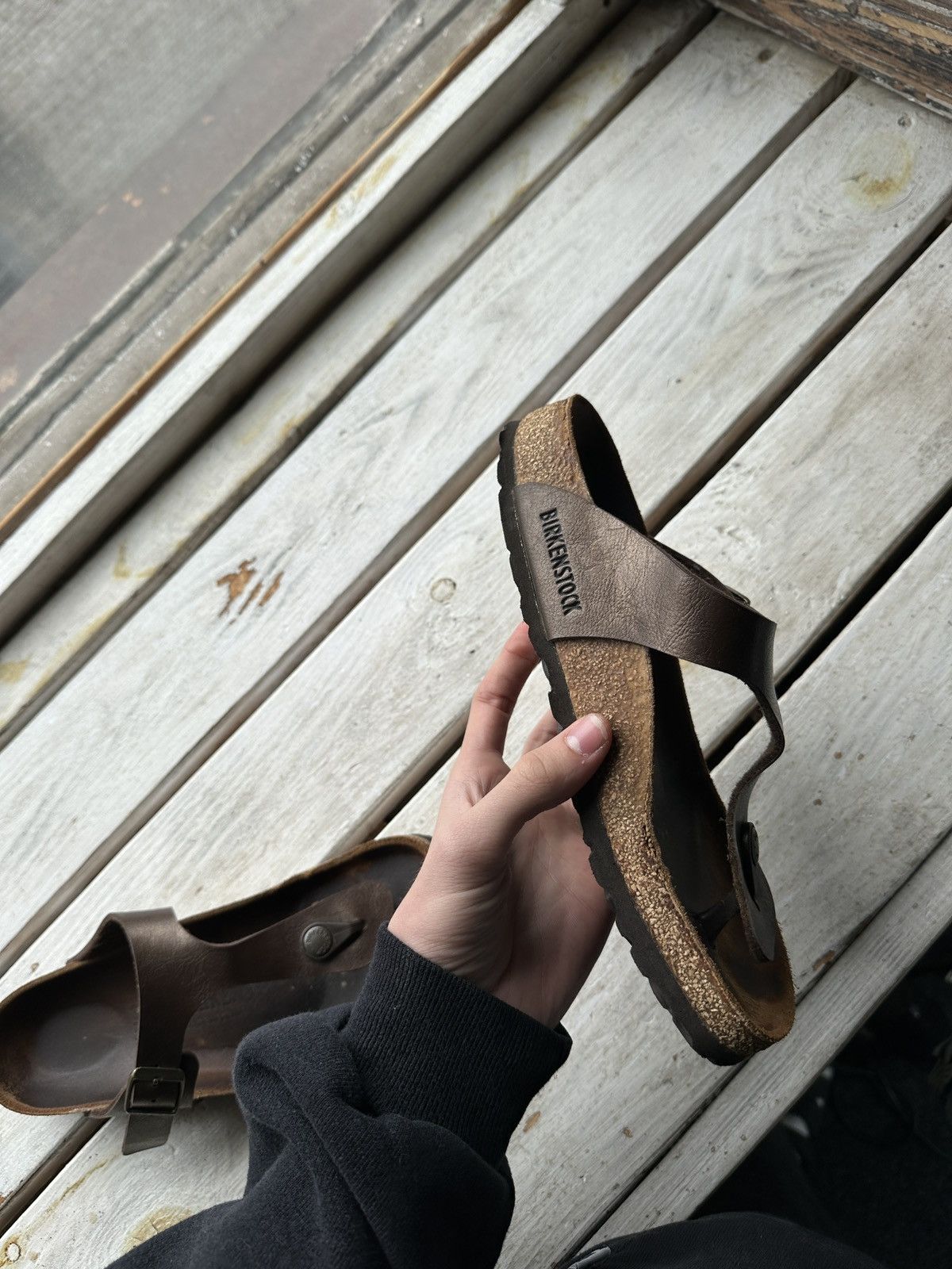 Birkenstock VNTG🚨 BIRKENSTOCK BROWN LUXURY Y2K RARE WOMEN SLIDES Size US 7 / IT 37 - 10 Thumbnail