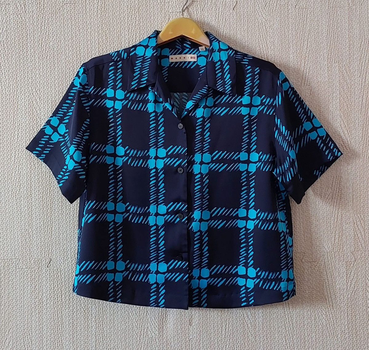 Marni × Uniqlo Marni Uniqlo Silky Satin Open Collar Shirt Size US S / EU 44-46 / 1 - 4 Thumbnail