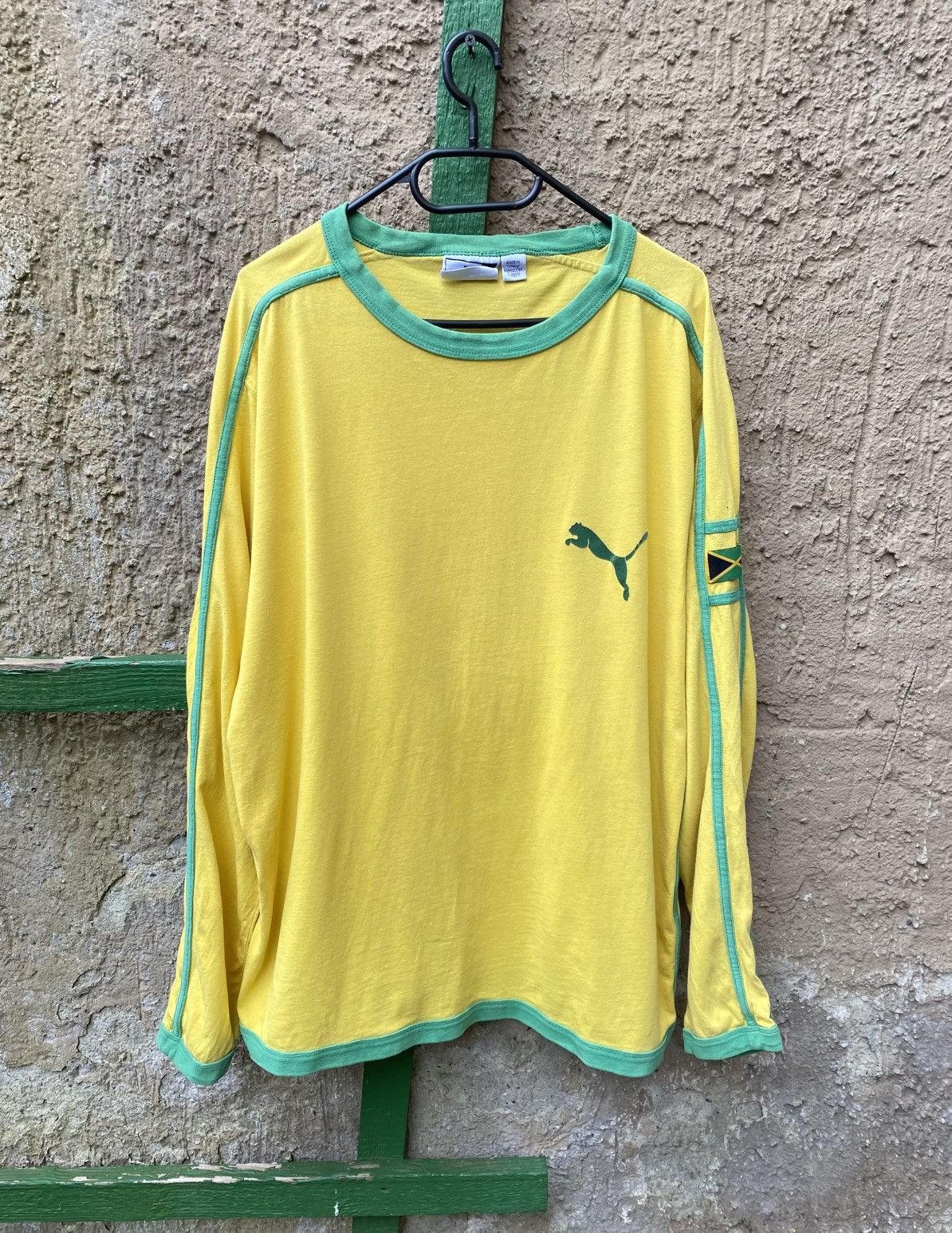 Puma Vintage Jamaica Puma Long Sleeve Shirt like Brazil Y2K Size US XXL / EU 58 / 5 - 2 Thumbnail
