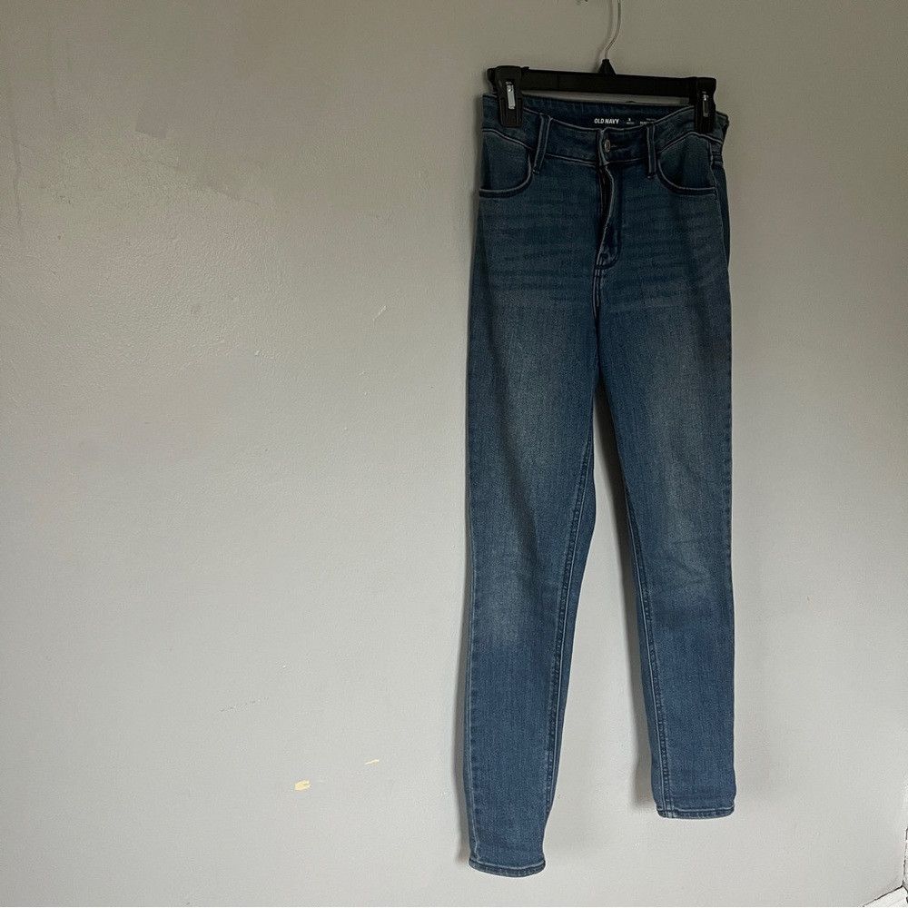 Old Navy Old Navy High Rise Super Skinny Denim Jeans Blue 2 Petite Size 24" / US 00 / IT 34 - 3 Thumbnail