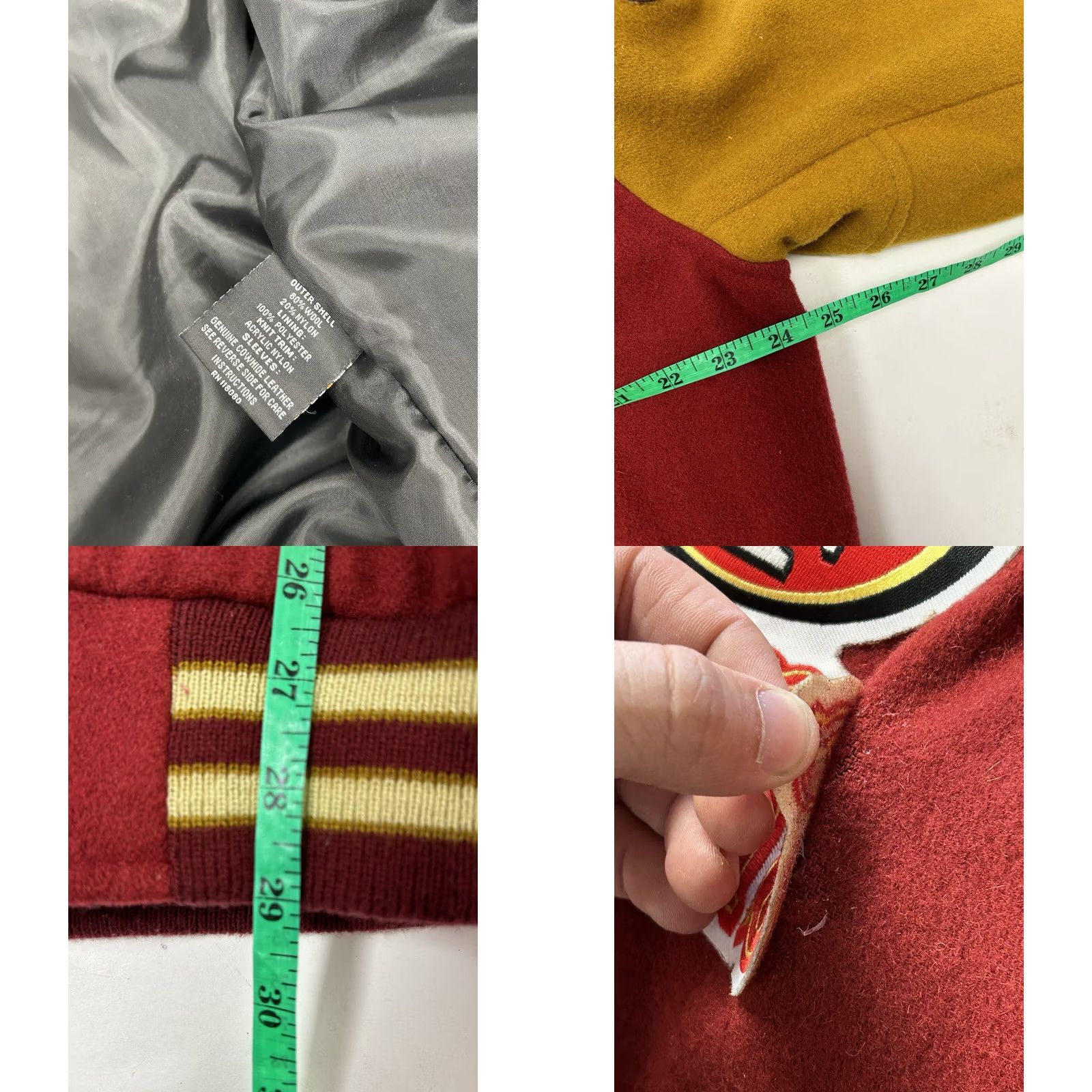 Vintage VINTAGE Stewart & Strauss Varsity Jacket San Francisco 49ers NFL Coat With Hood Adult Medium Black Size US M / EU 48-50 / 2 - 11 Thumbnail