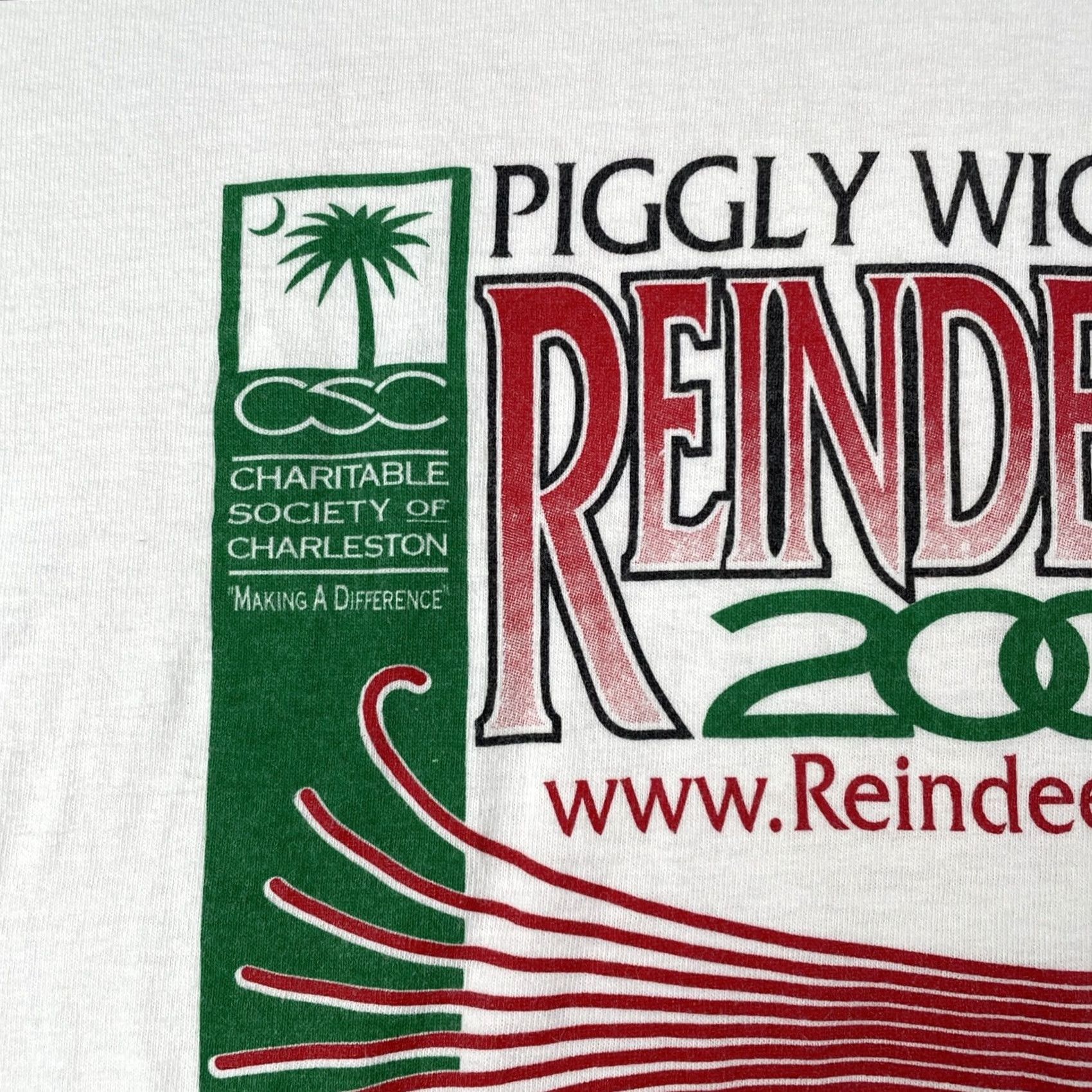 Vintage VINTAGE Allsport Shirt Mens L White Long Sleeve Crew Neck Christmas USA 2000 Reindeer Run SC Charleston Piggly Wiggly Size US L / EU 52-54 / 3 - 5 Thumbnail