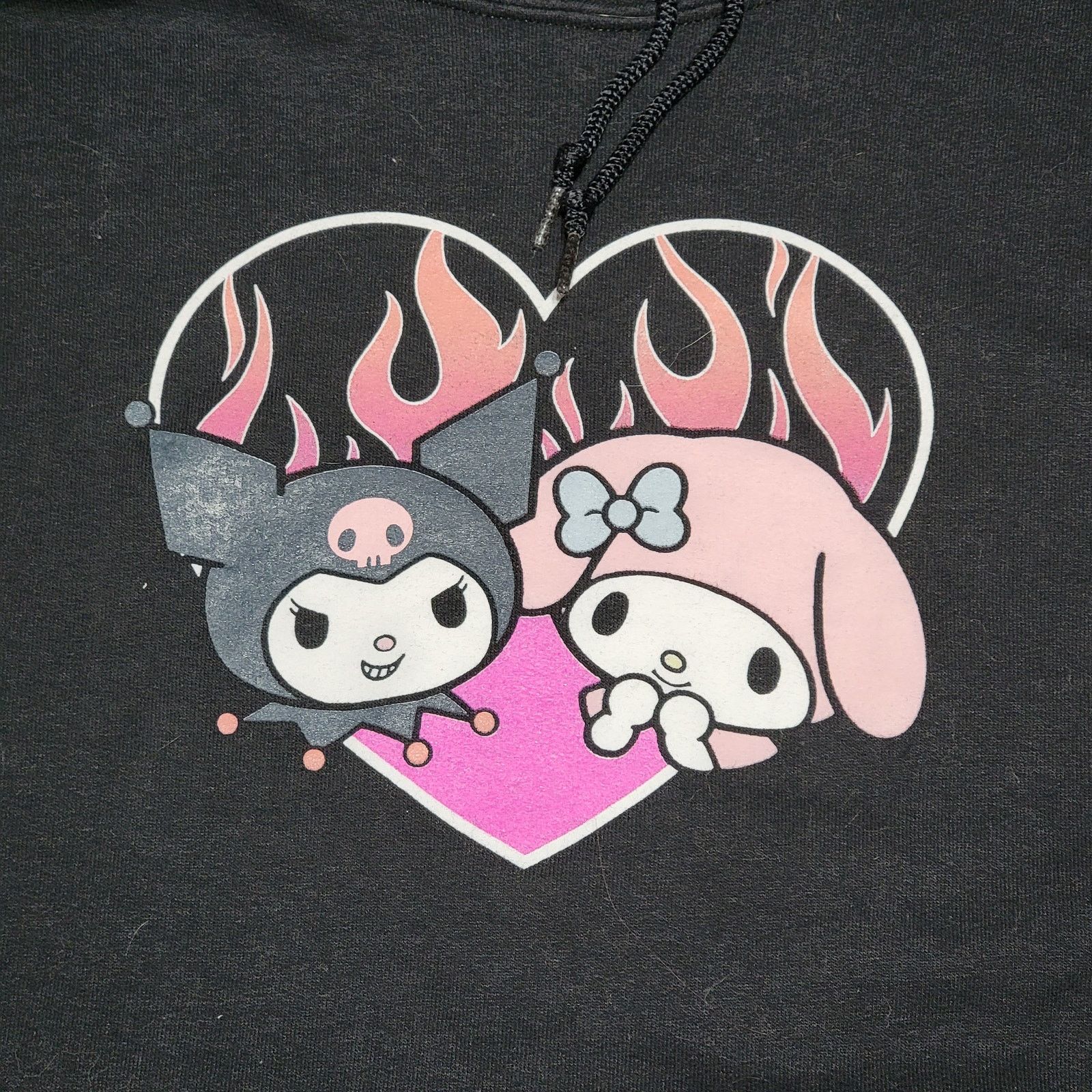 Other Kuromi LS Pullover Unisex Hoodie Kuromi & My Melody - Large Size L / US 10 / IT 46 - 2 Thumbnail