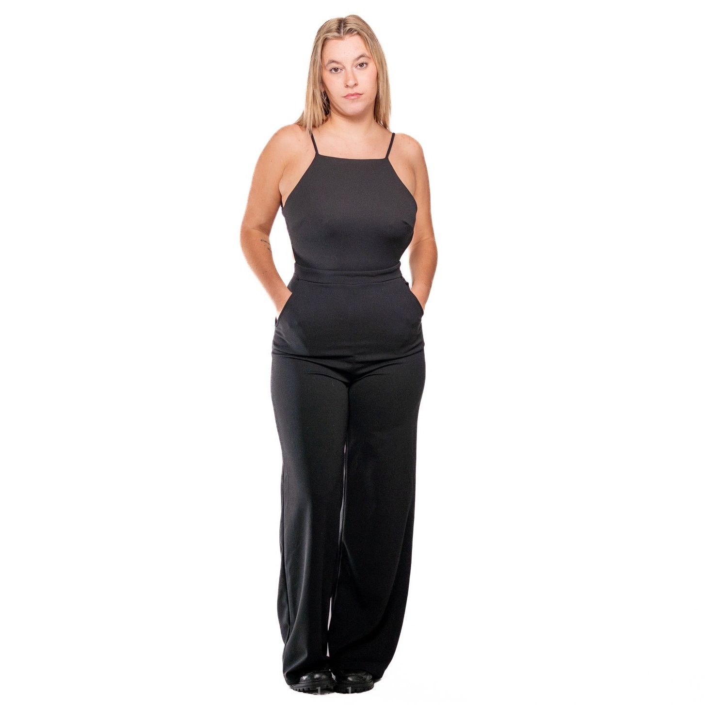 Designer Lulus Black Backless One Piece Romper Size 27" / US 4 / IT 40 - 4 Thumbnail